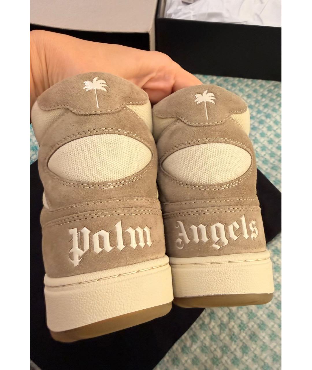PALM ANGELS Бежевые замшевые кеды, фото 4