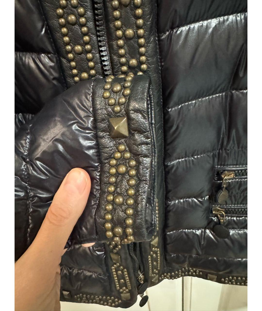 MONCLER Черная полиэстеровая куртка, фото 3