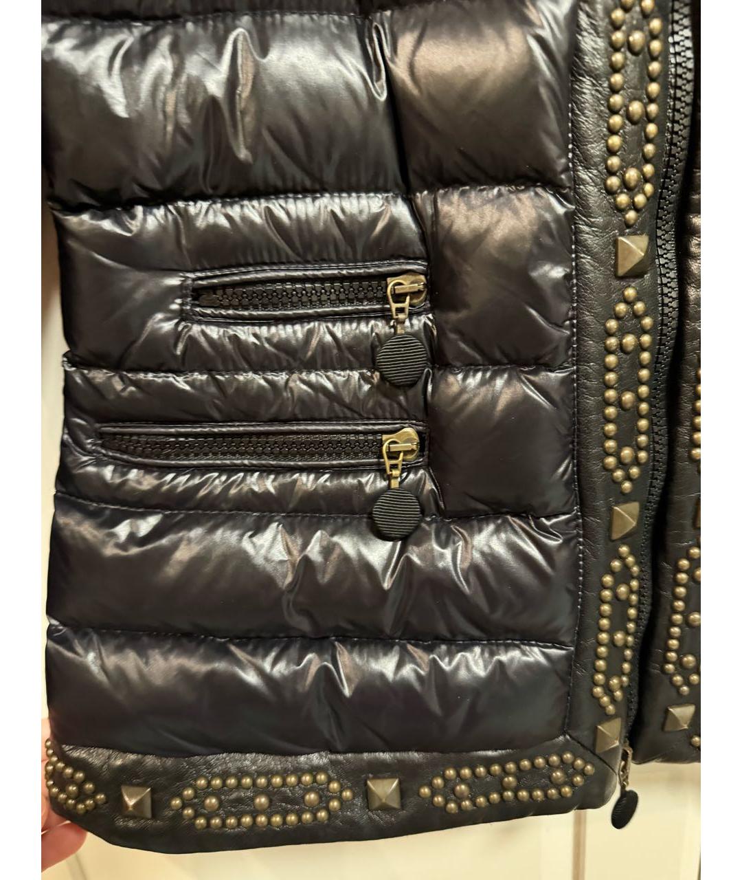 MONCLER Черная полиэстеровая куртка, фото 4