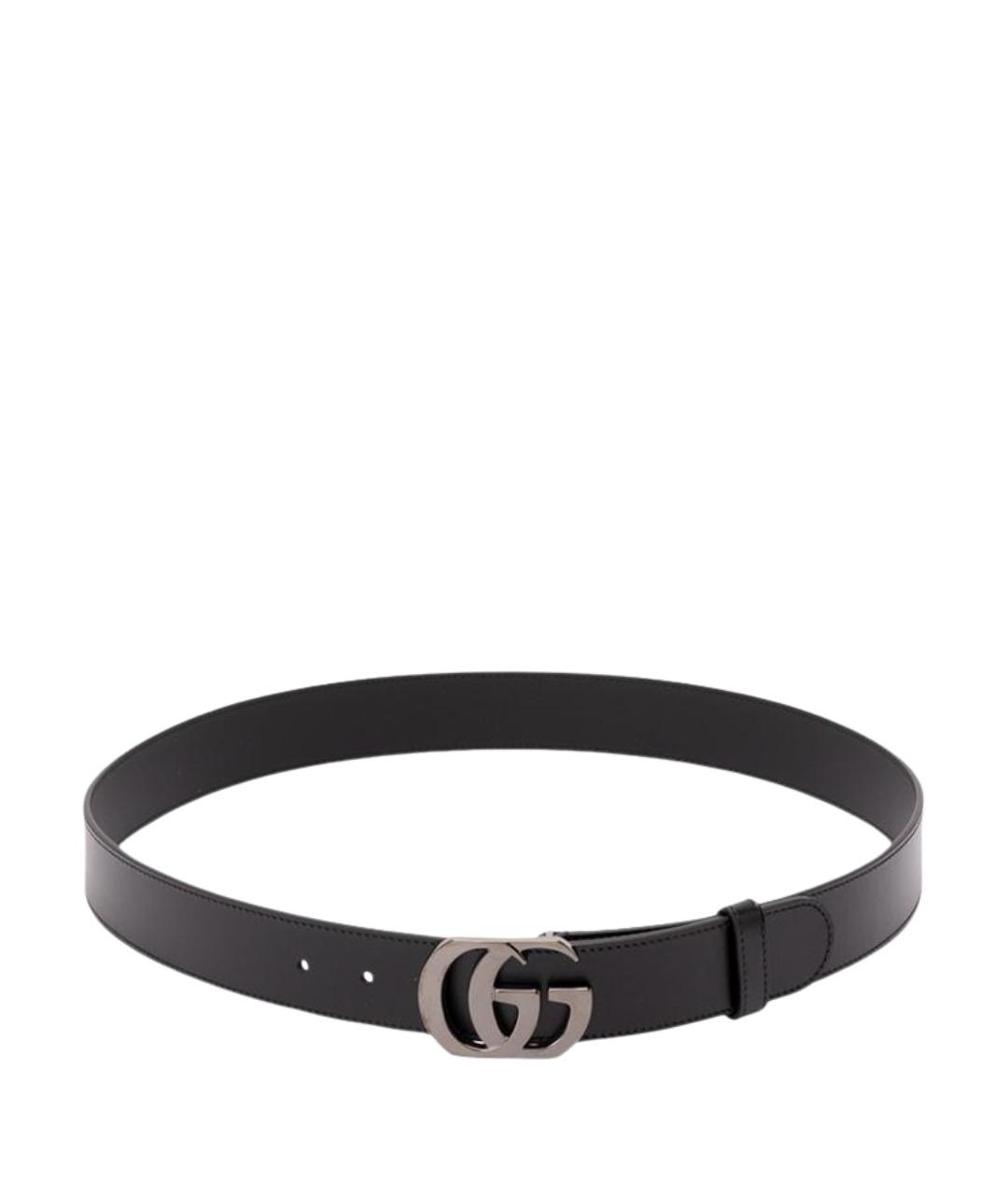 GUCCI Черный кожаный ремень, фото 1