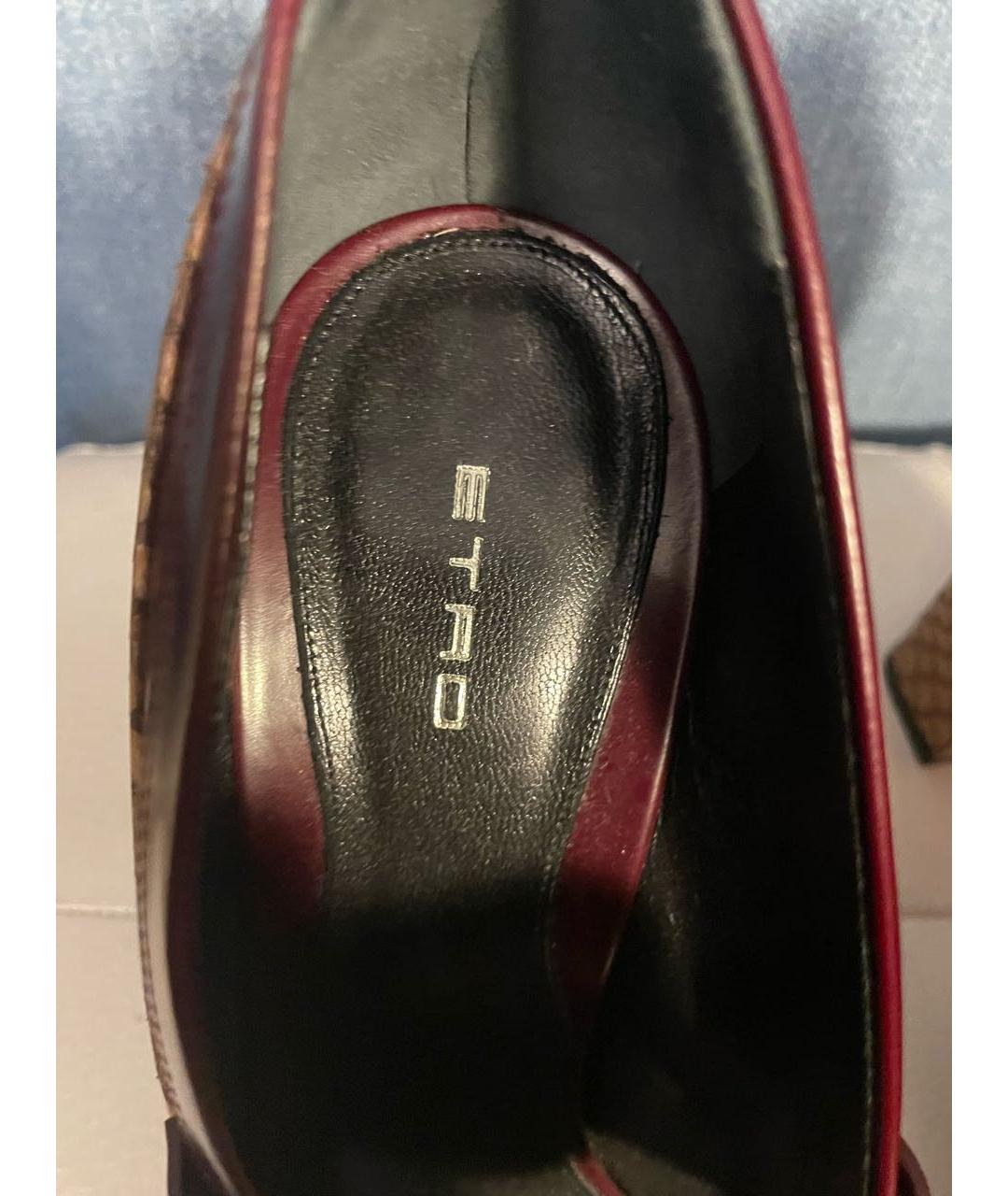 ETRO Коричневые туфли из кожи питона, фото 5