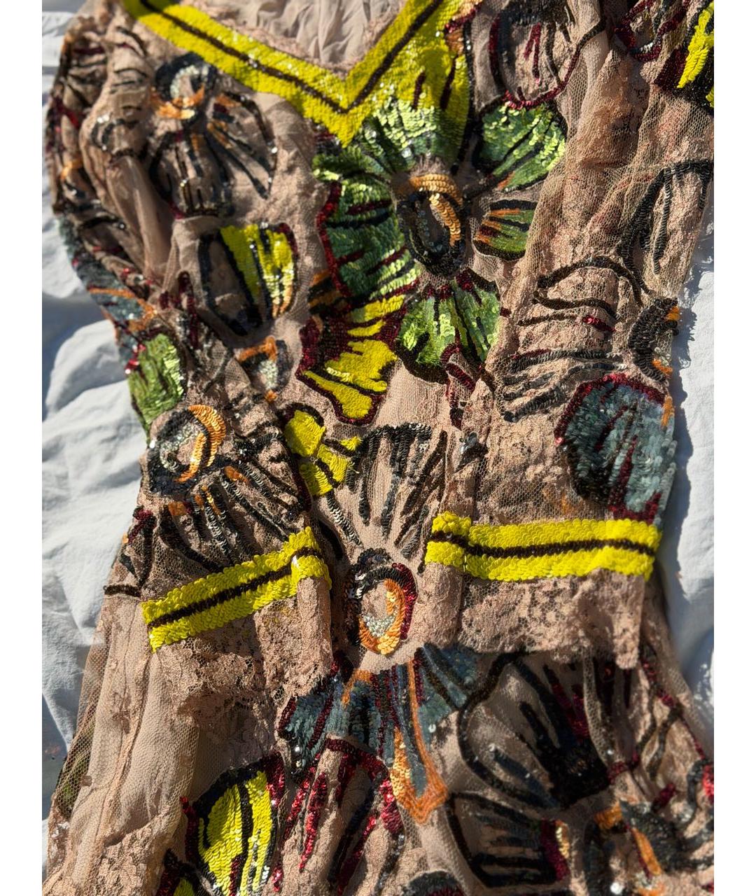 BLUMARINE Мульти полиамидовое вечернее платье, фото 5