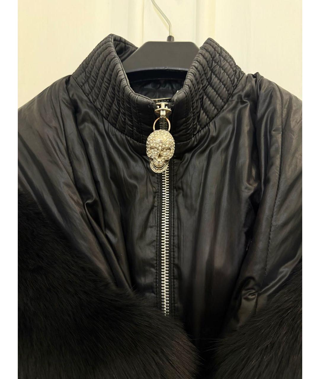 PHILIPP PLEIN Черный полиэстеровый пуховик, фото 3