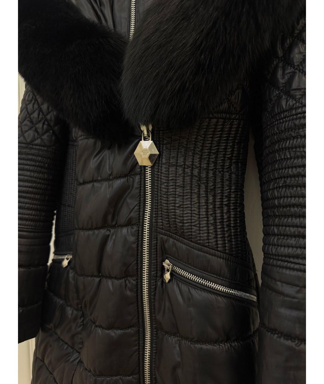 PHILIPP PLEIN Черный полиэстеровый пуховик, фото 5