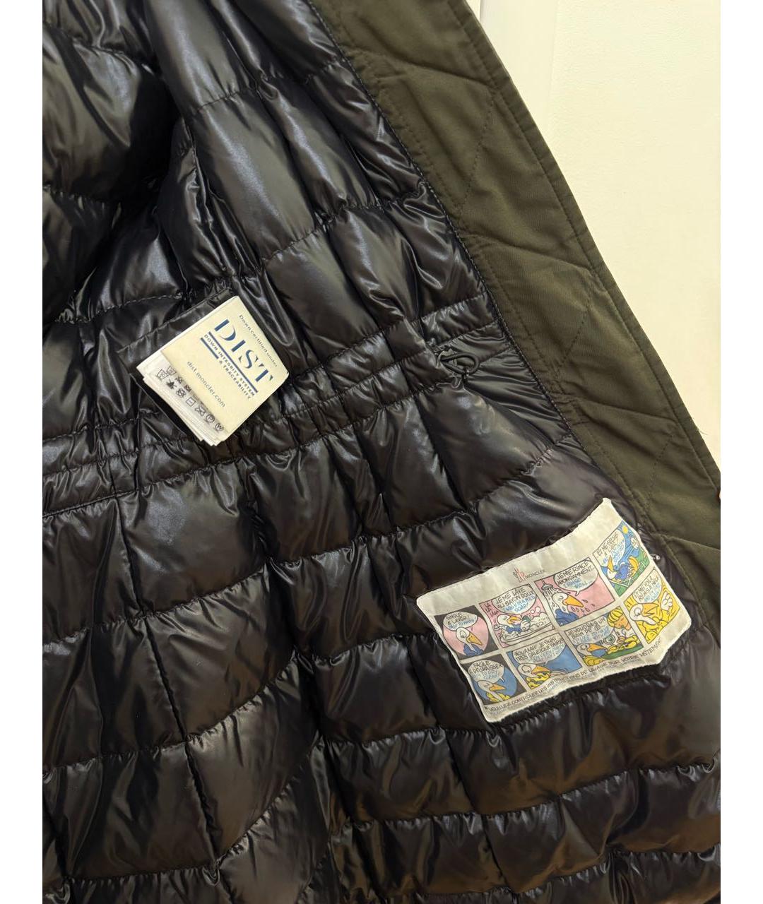 MONCLER Хаки полиамидовая парка, фото 5