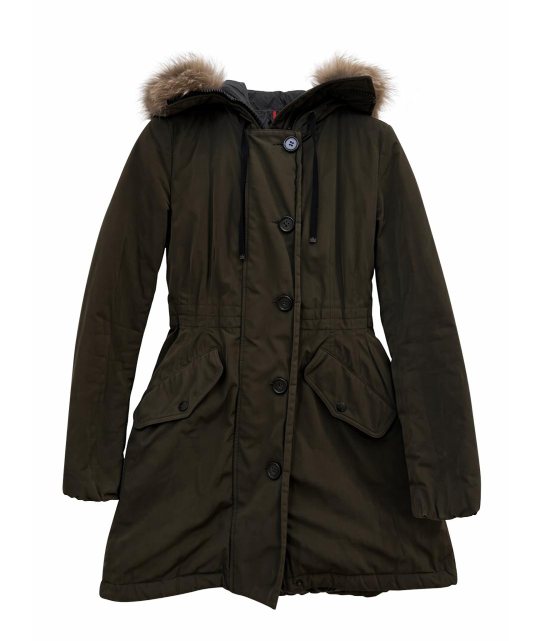 MONCLER Хаки полиамидовая парка, фото 1