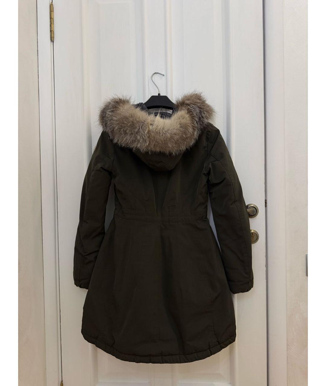 MONCLER Хаки полиамидовая парка, фото 2