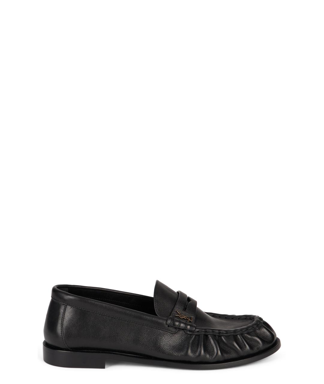 SAINT LAURENT Черные кожаные лоферы, фото 5