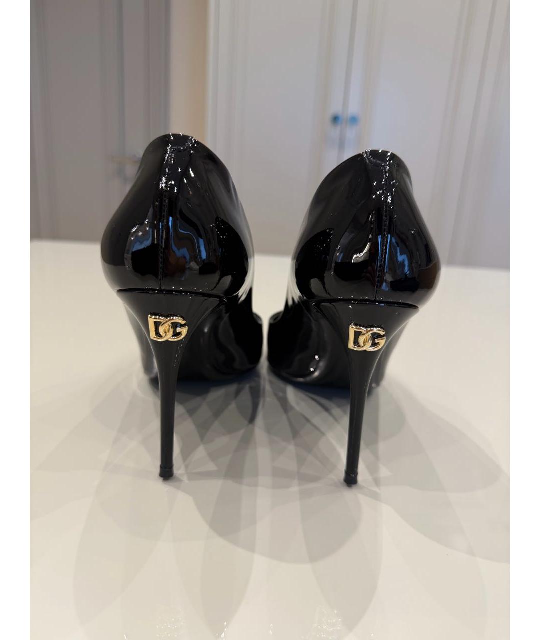 DOLCE&GABBANA Черные туфли из лакированной кожи, фото 4