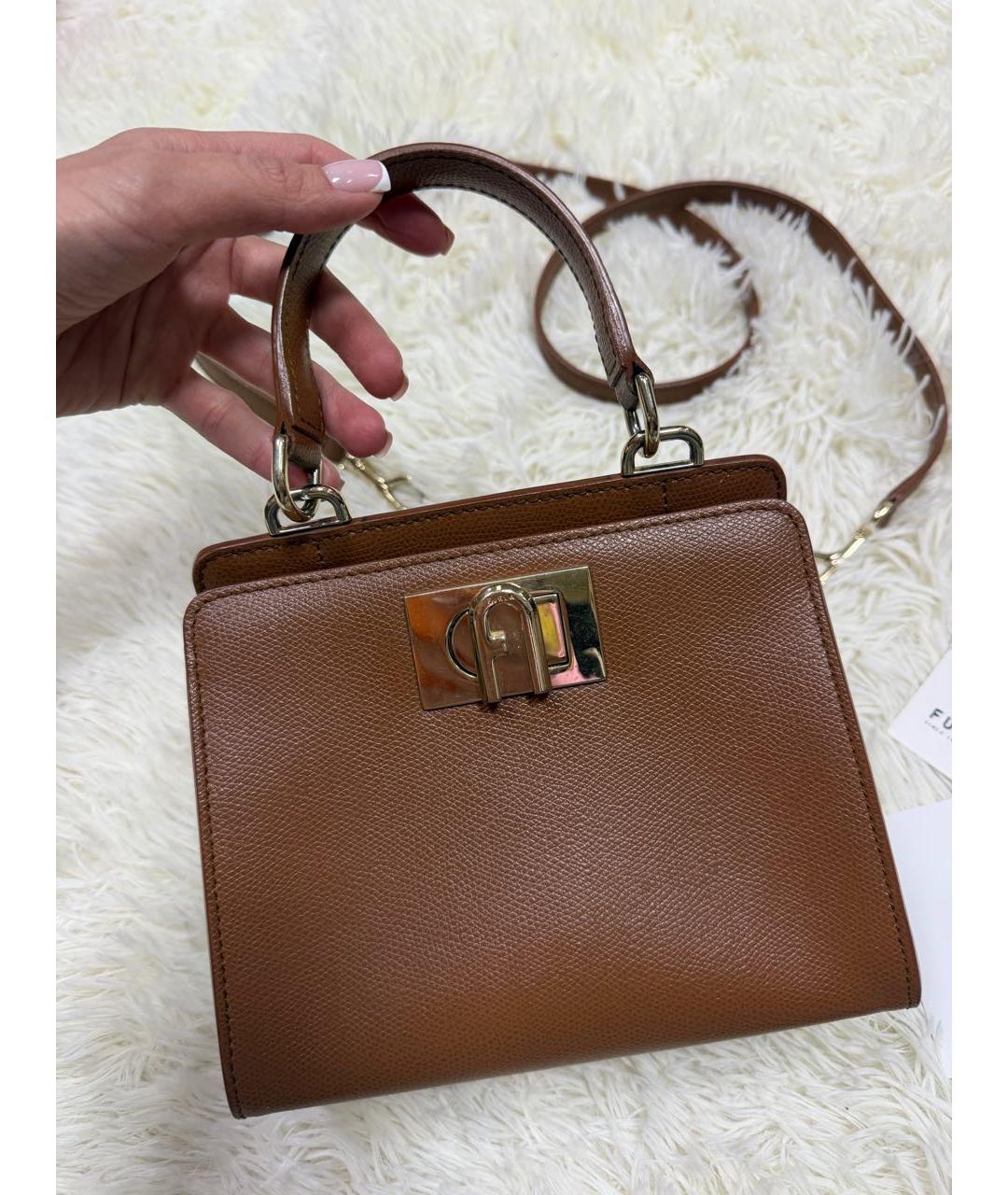 FURLA Коричневая сумка через плечо, фото 6