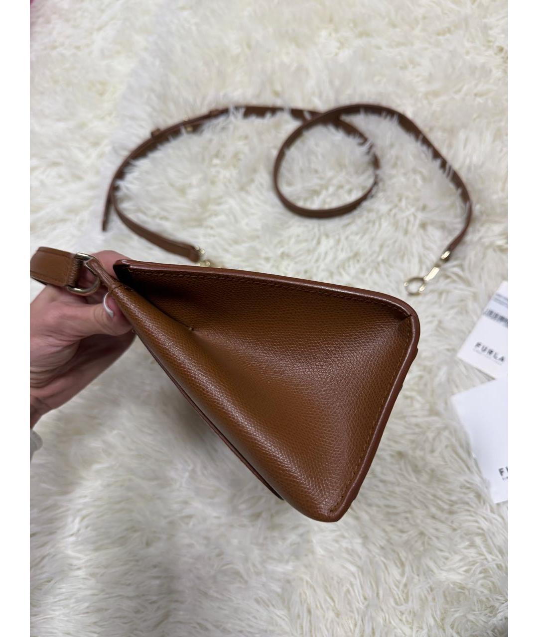 FURLA Коричневая сумка через плечо, фото 4
