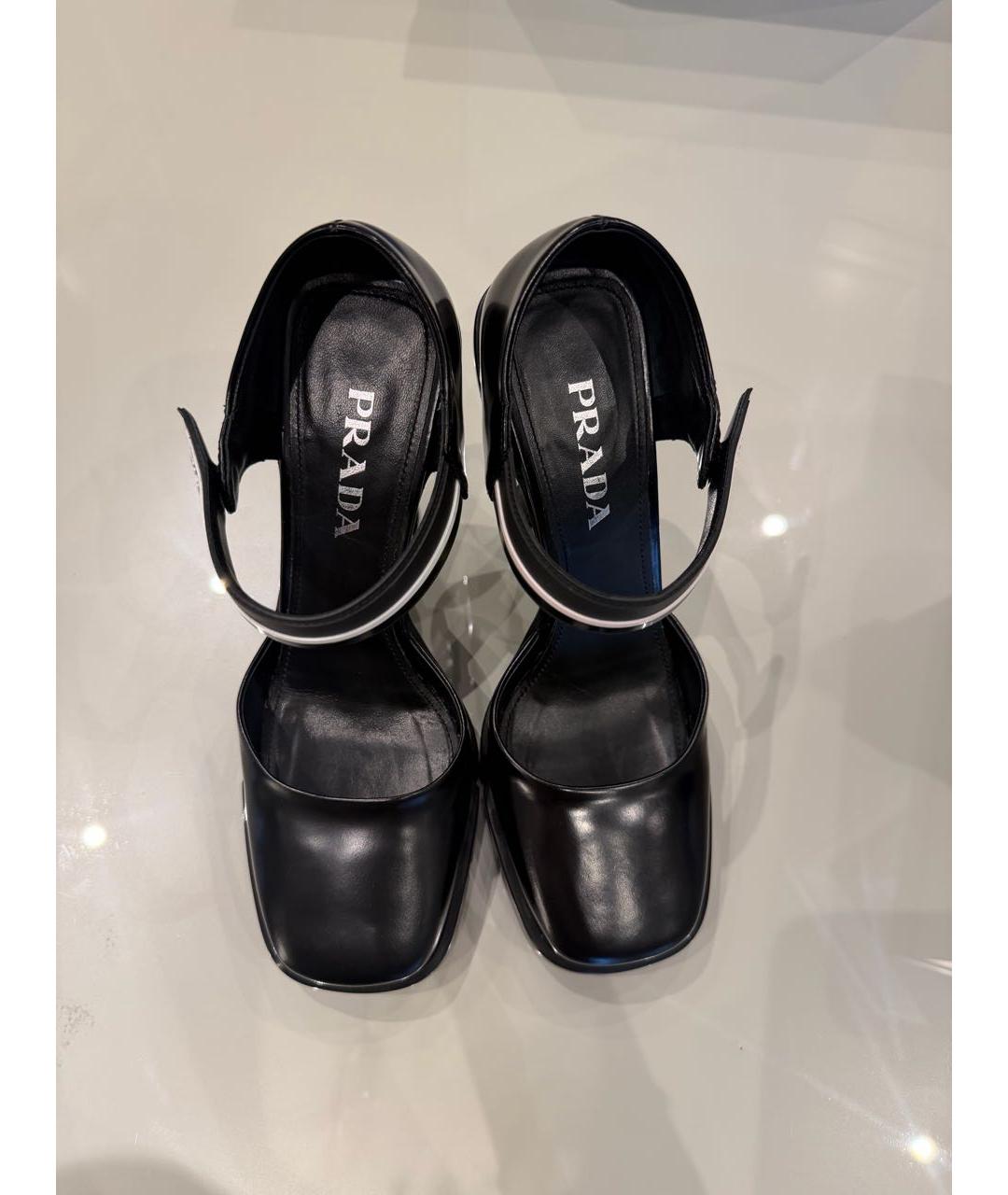 PRADA Черные кожаные туфли, фото 2