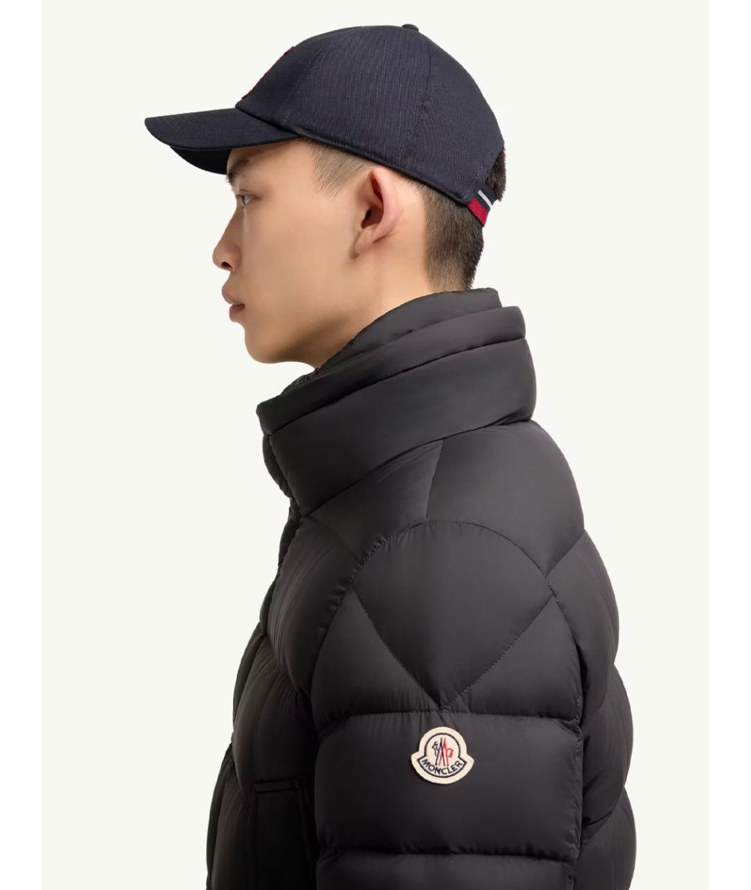 MONCLER Черный полиамидовый пуховик, фото 4