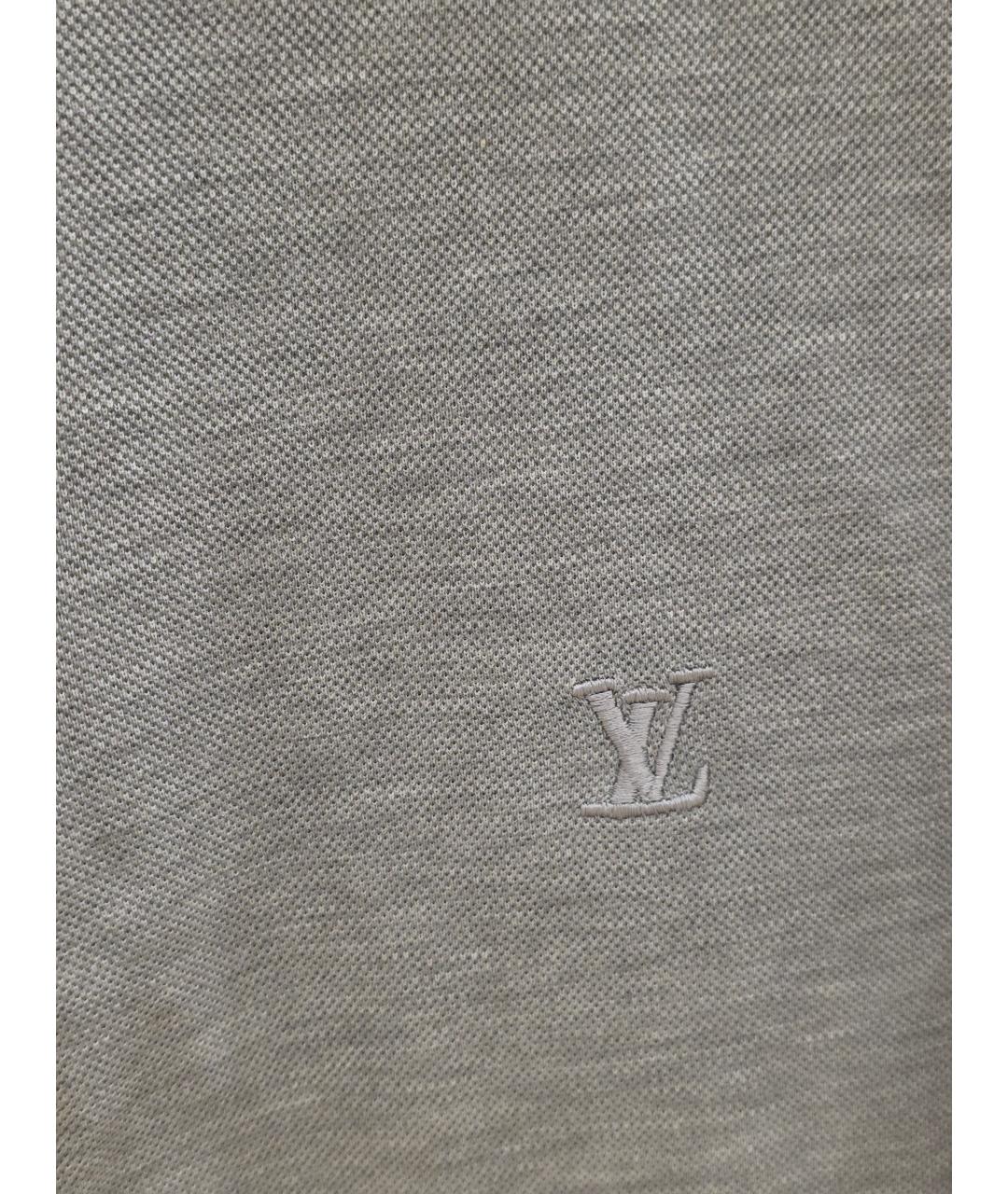 LOUIS VUITTON Серое хлопковое поло с коротким рукавом, фото 5