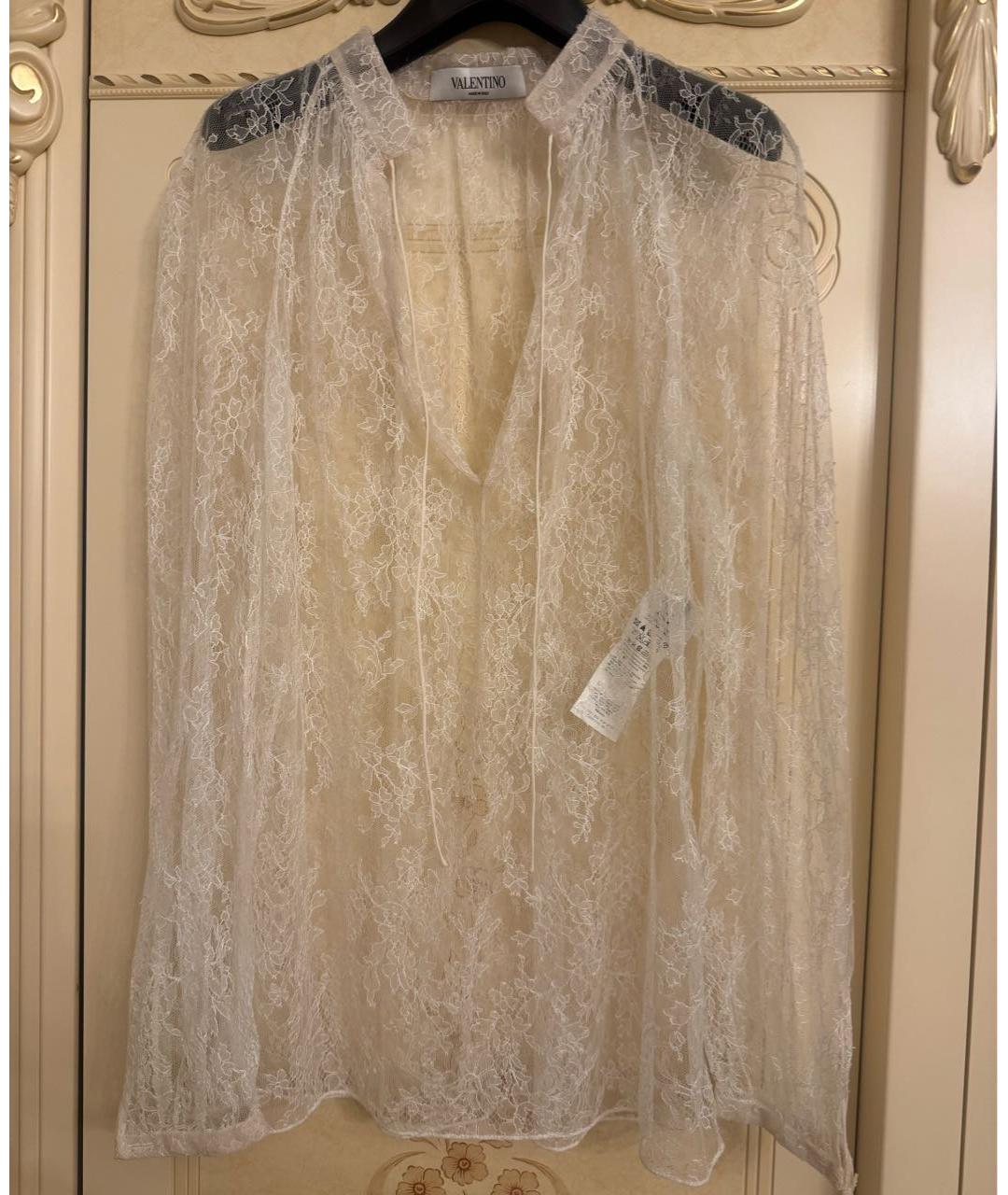 VALENTINO Бежевая нейлоновая блузы, фото 8