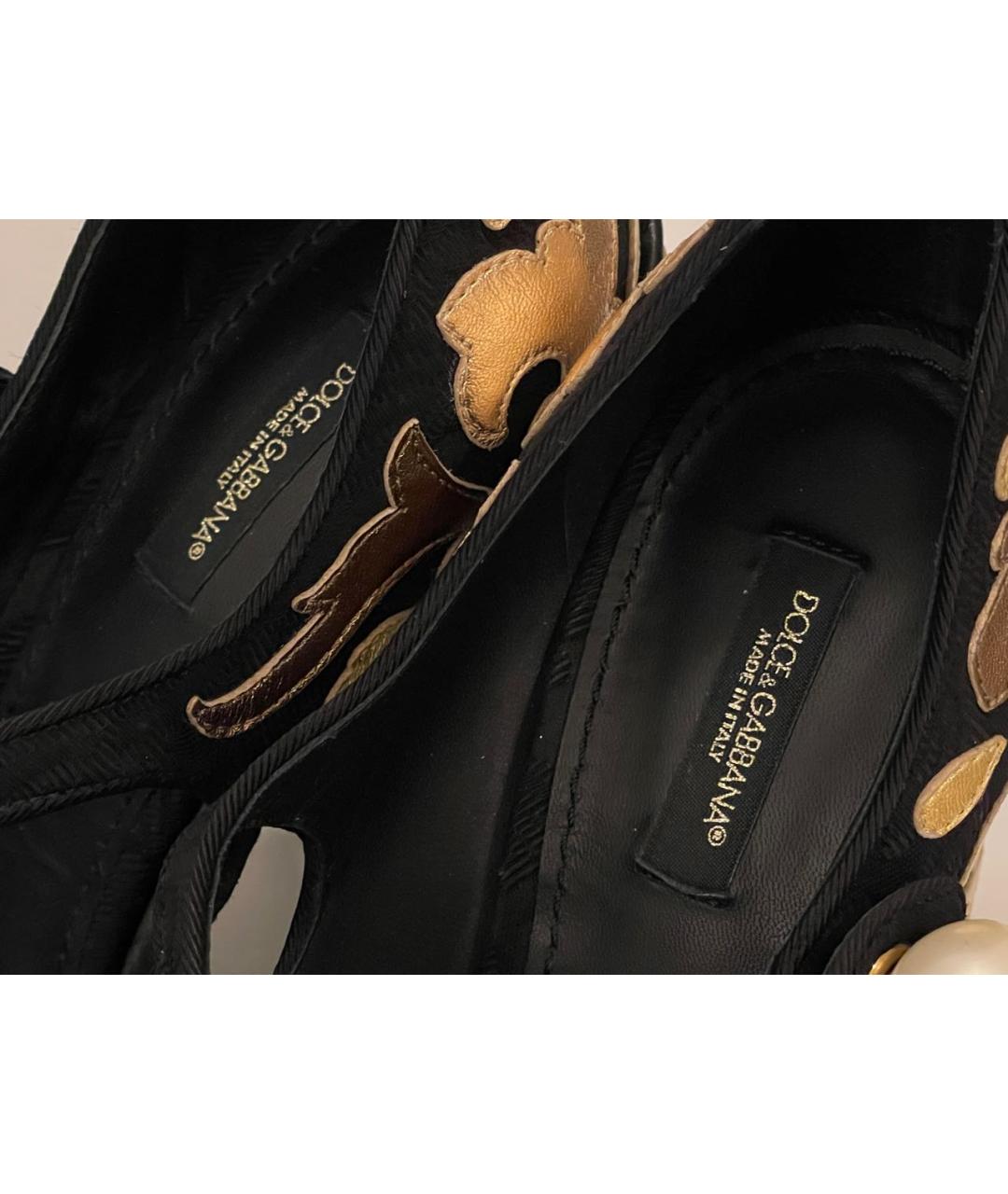 DOLCE&GABBANA Черные кожаные туфли, фото 7