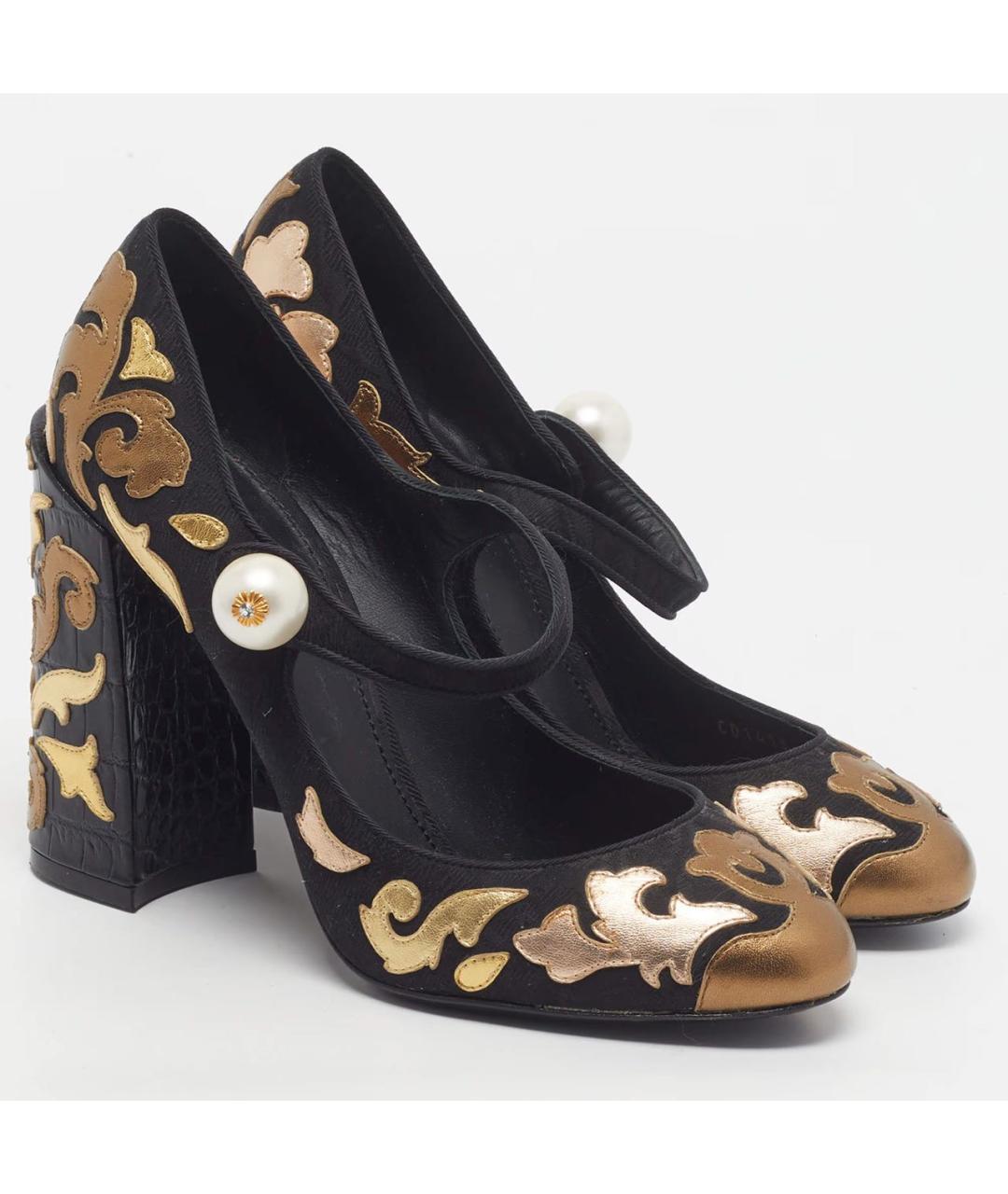 DOLCE&GABBANA Черные кожаные туфли, фото 8
