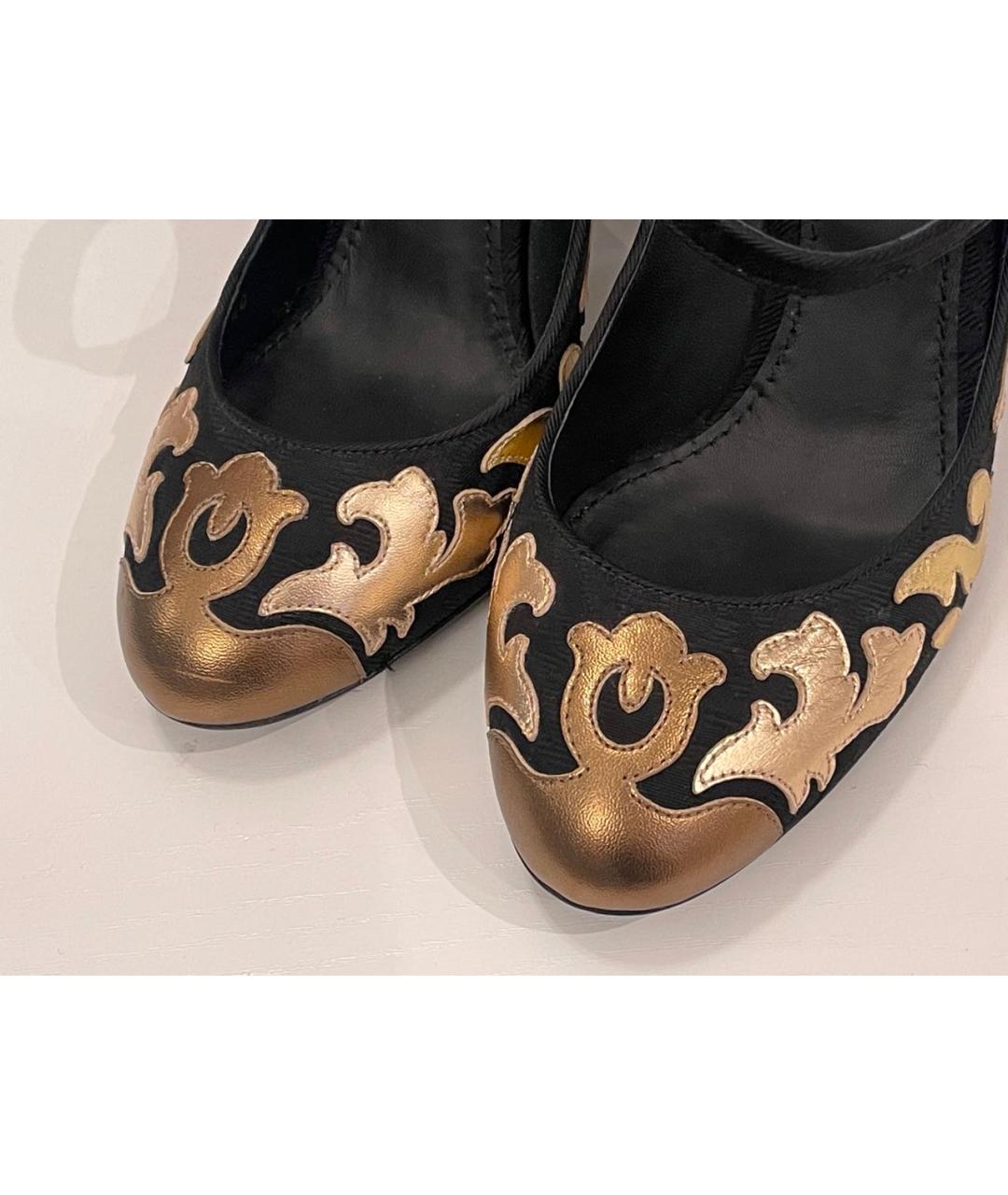 DOLCE&GABBANA Черные кожаные туфли, фото 3