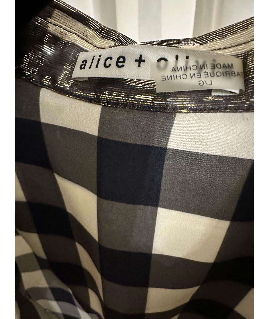ALICE+OLIVIA Черная шелковая рубашка, фото 3