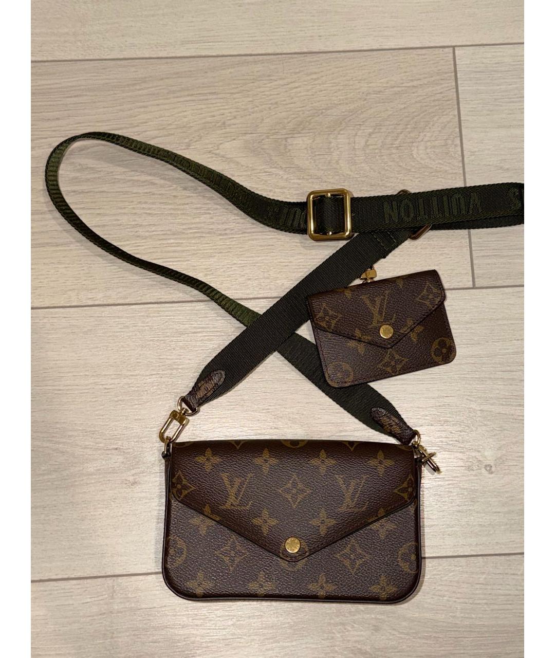 LOUIS VUITTON Коричневая сумка через плечо из канвы, фото 6