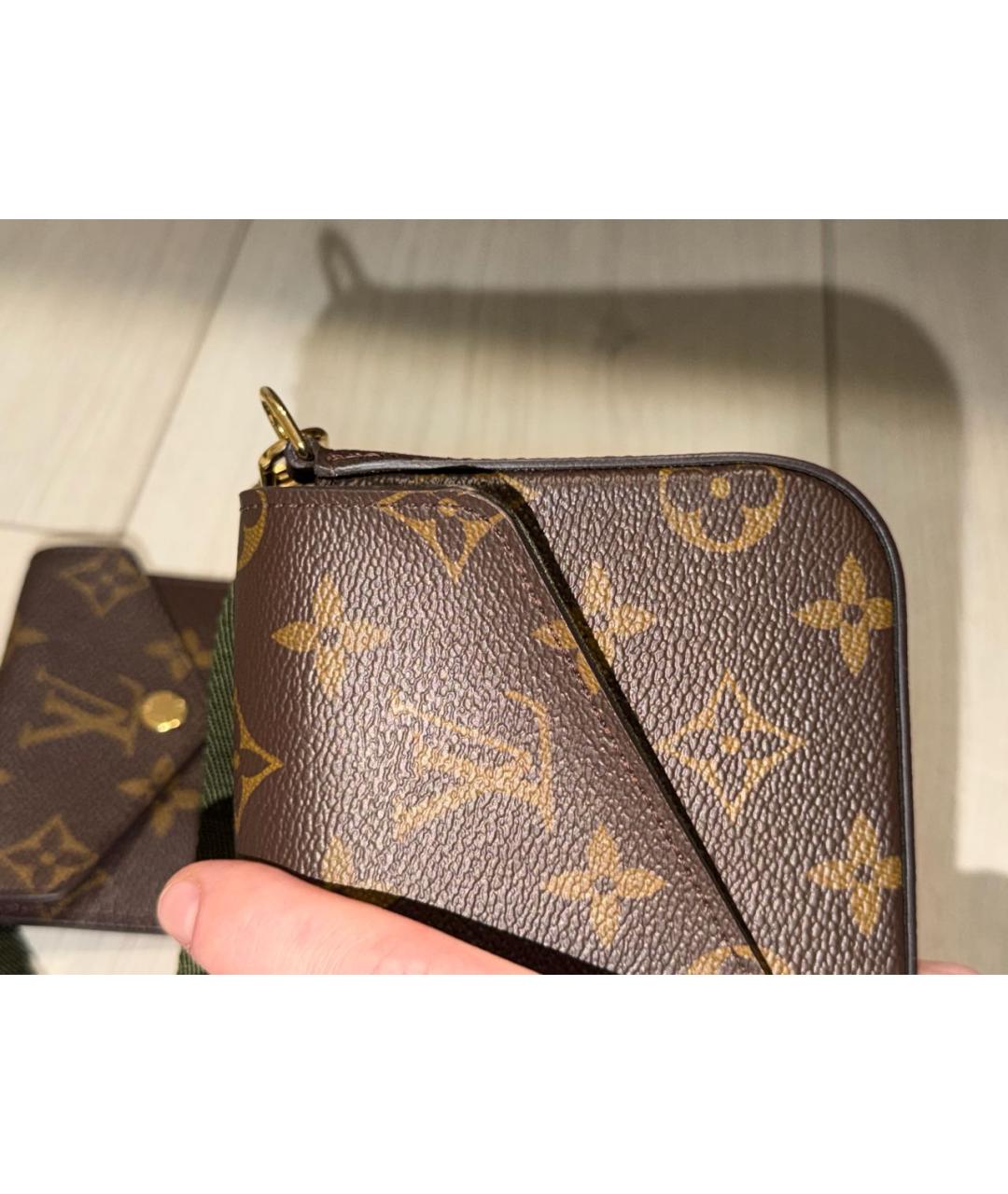 LOUIS VUITTON Коричневая сумка через плечо из канвы, фото 7