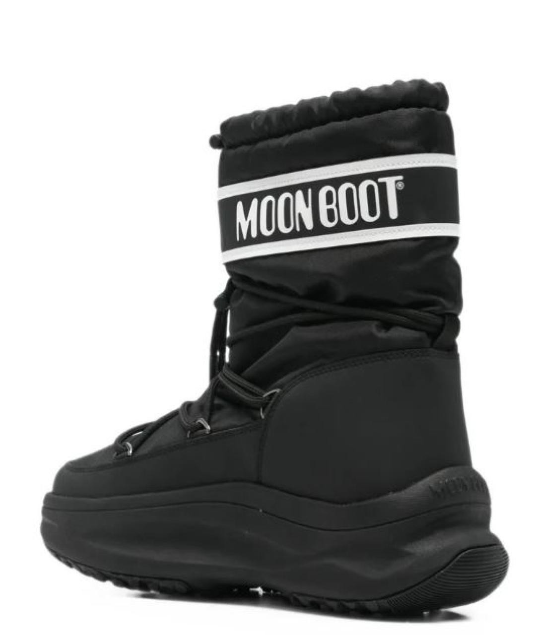 MOON BOOT Черные синтетические высокие ботинки, фото 2