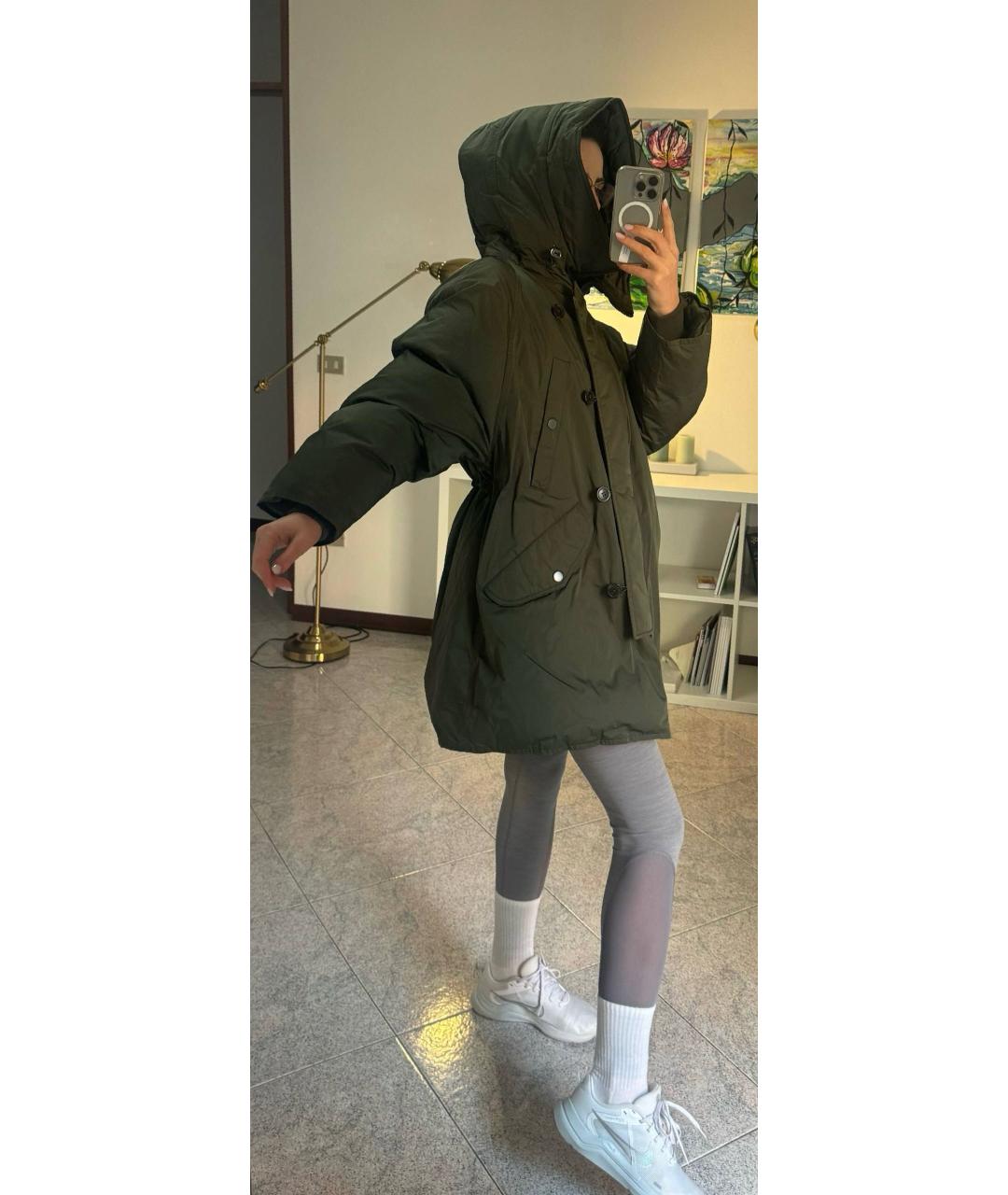 MAX MARA Хаки полиэстеровая парка, фото 2