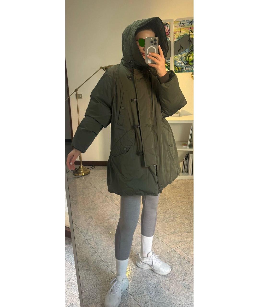 MAX MARA Хаки полиэстеровая парка, фото 3