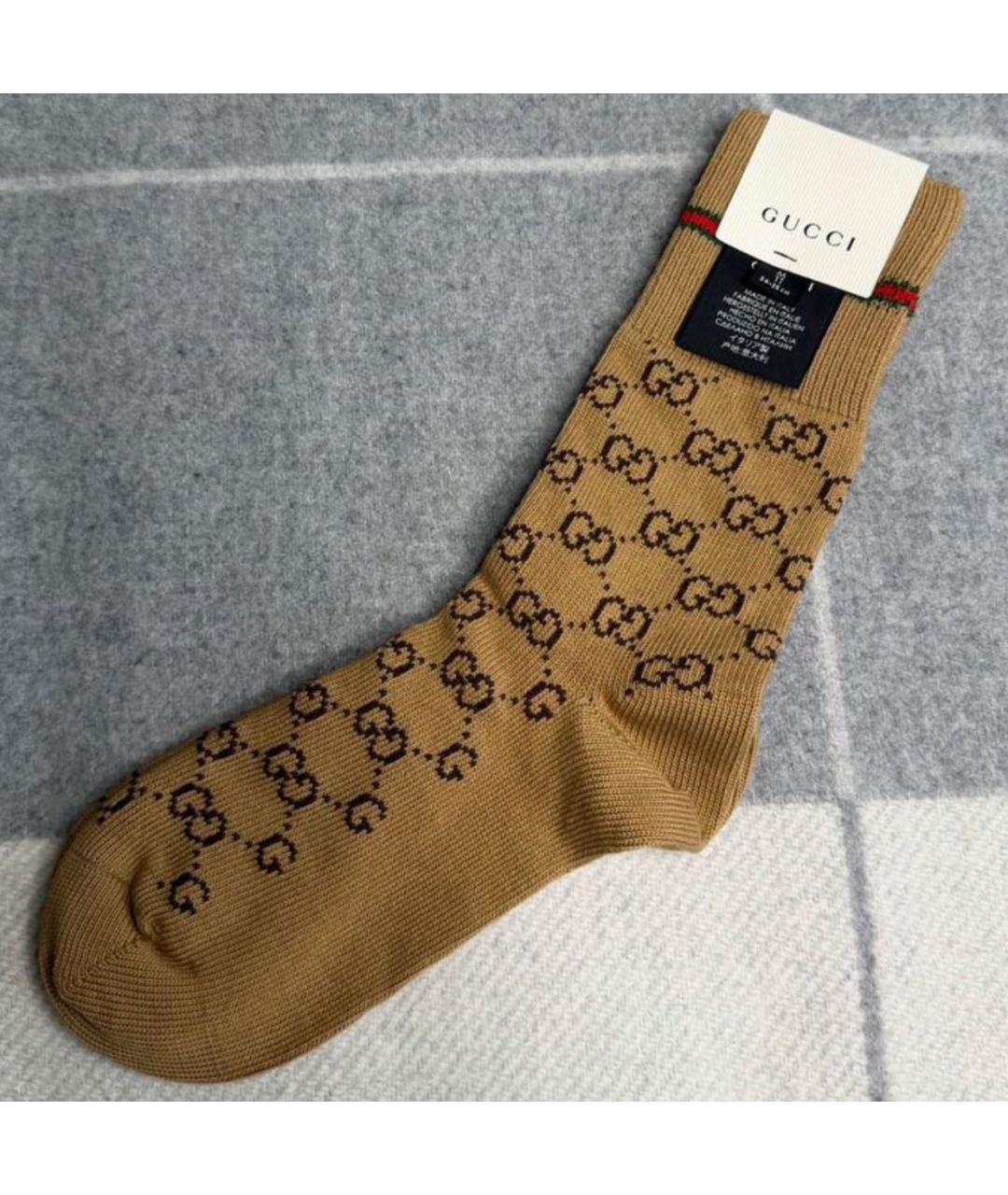 GUCCI Коричневые носки, чулки и колготы, фото 3