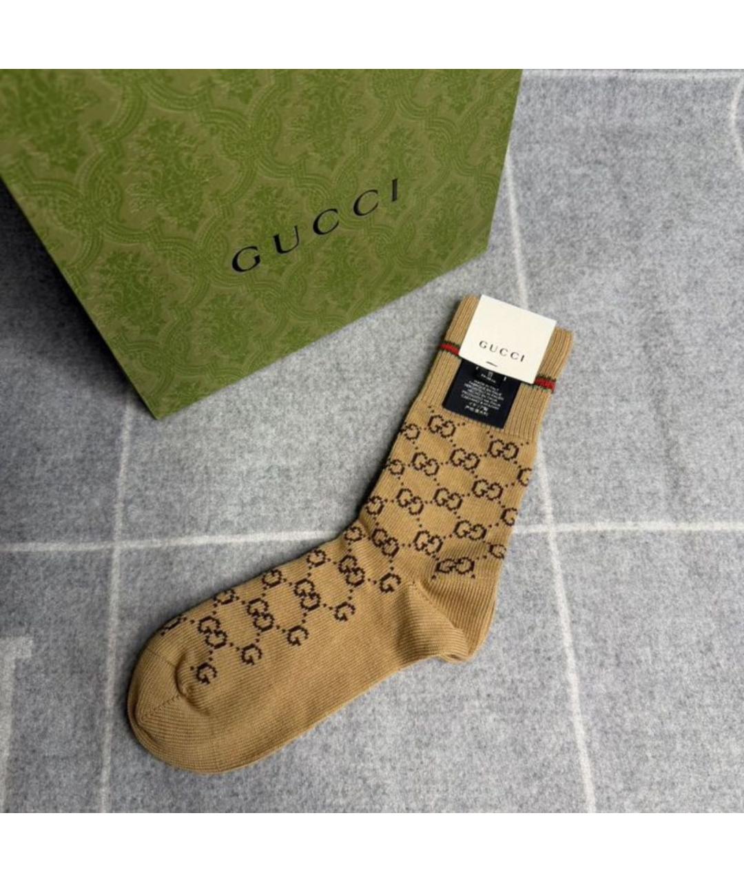 GUCCI Коричневые носки, чулки и колготы, фото 2