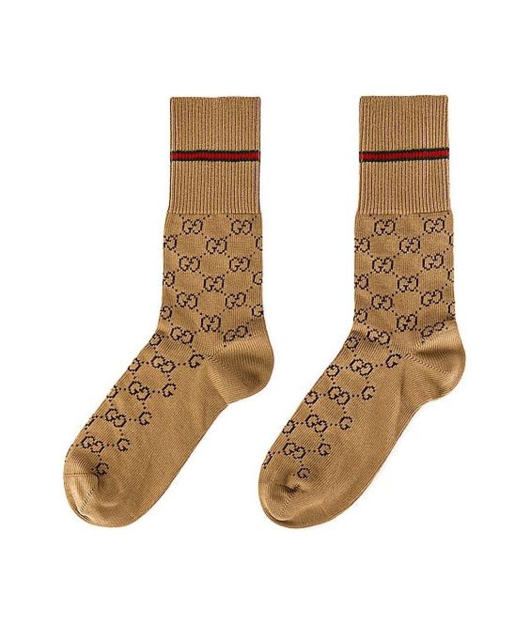 GUCCI Коричневые носки, чулки и колготы, фото 1
