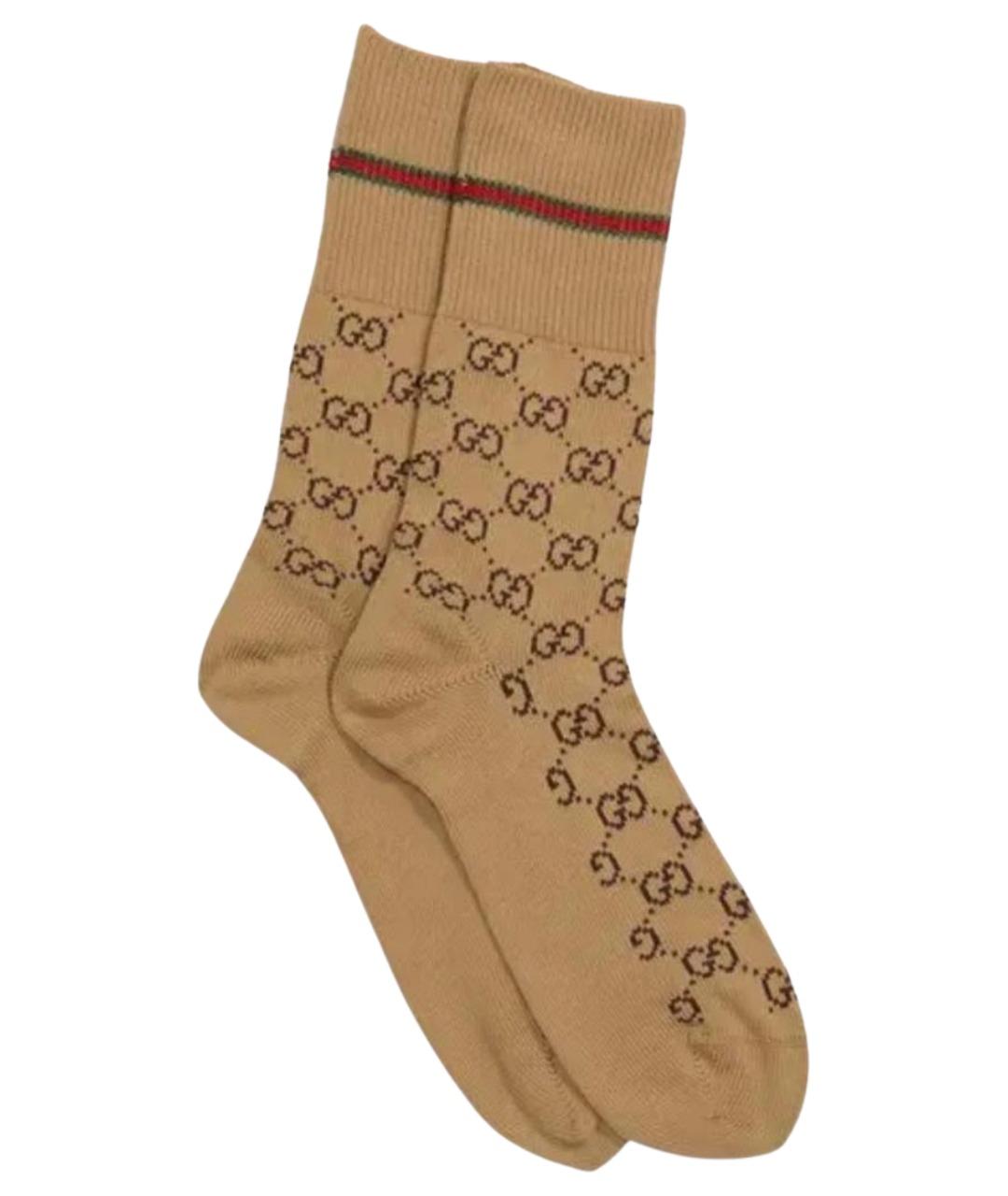 GUCCI Коричневые носки, чулки и колготы, фото 1