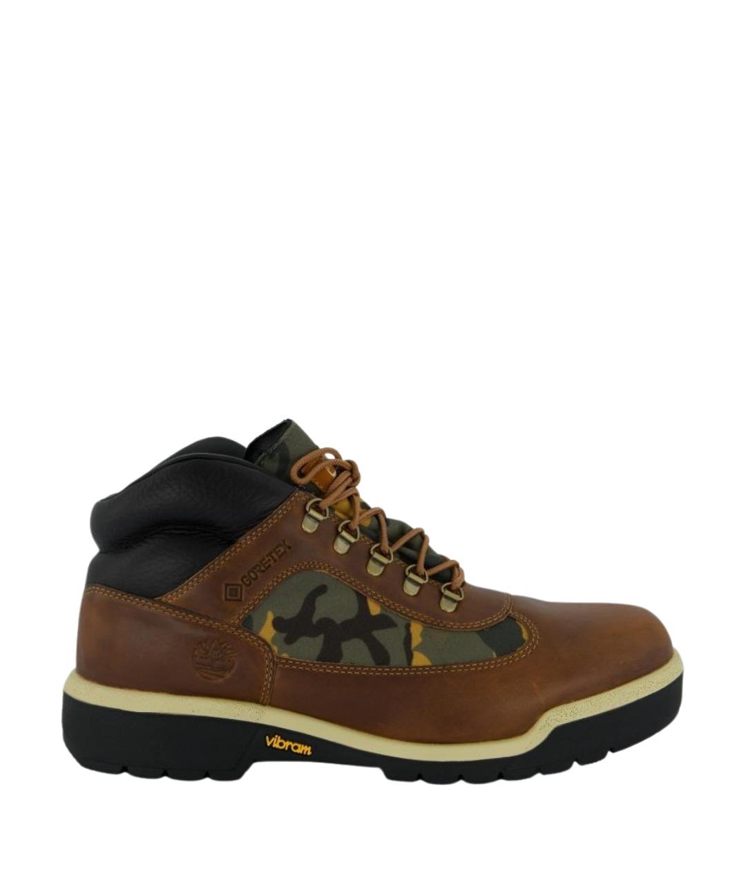TIMBERLAND Коричневые кожаные низкие ботинки, фото 1