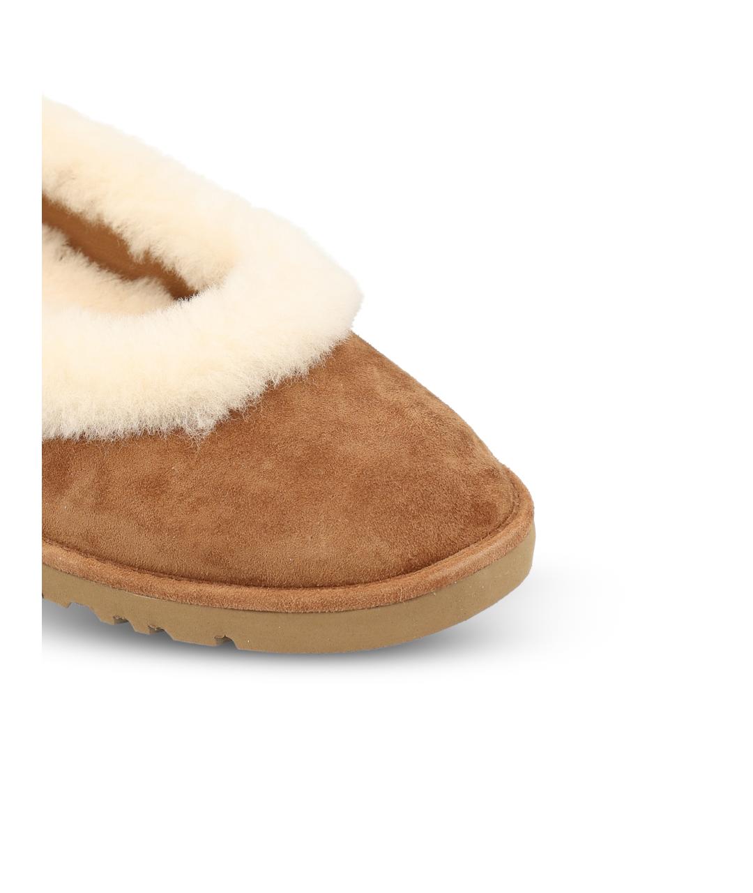 UGG Коричневые замшевые балетки, фото 4