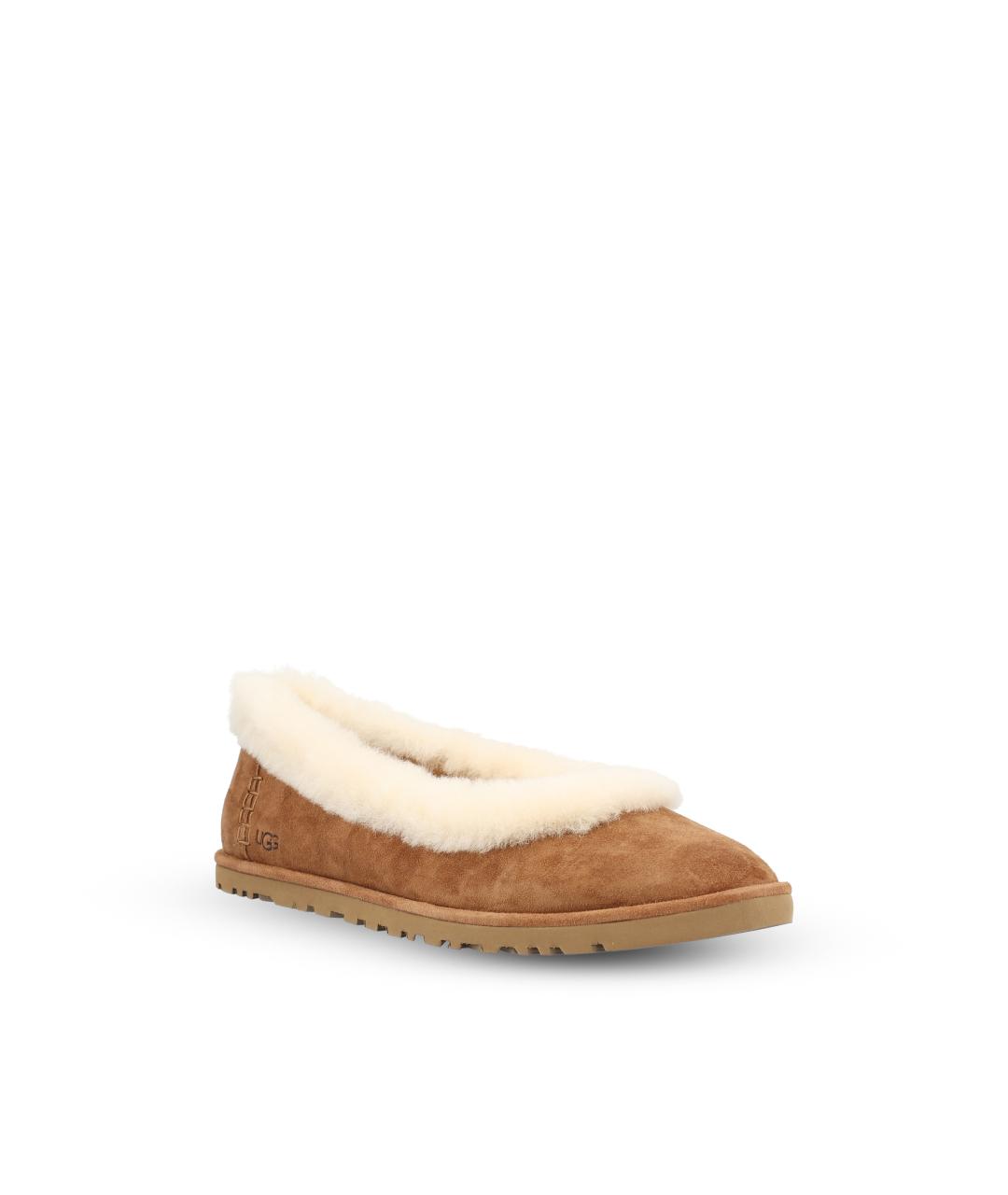UGG Коричневые замшевые балетки, фото 2