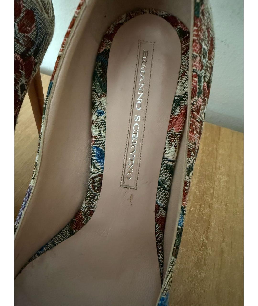 ERMANNO SCERVINO Мульти текстильные туфли, фото 7