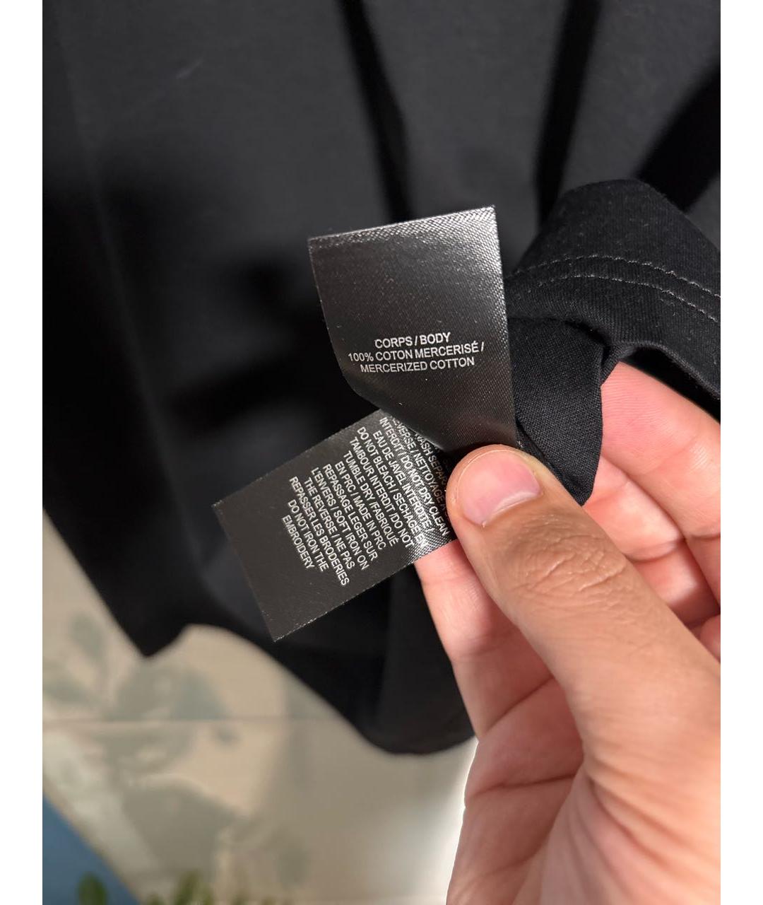 BALMAIN Черная хлопковая футболка, фото 6