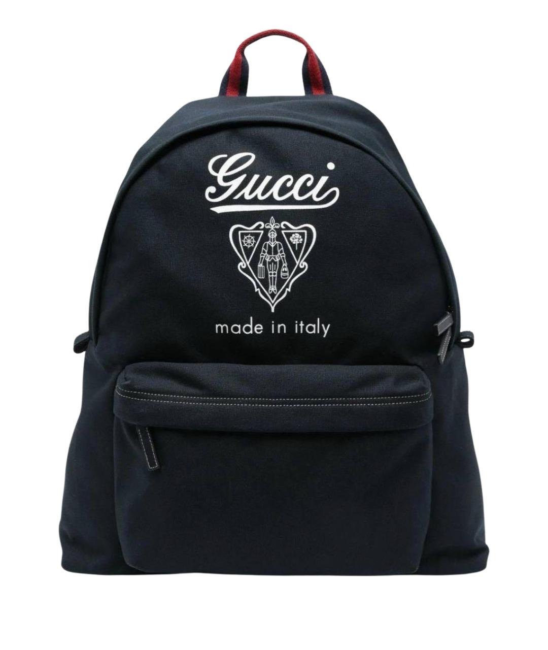 GUCCI Темно-синий рюкзак из канвы, фото 1