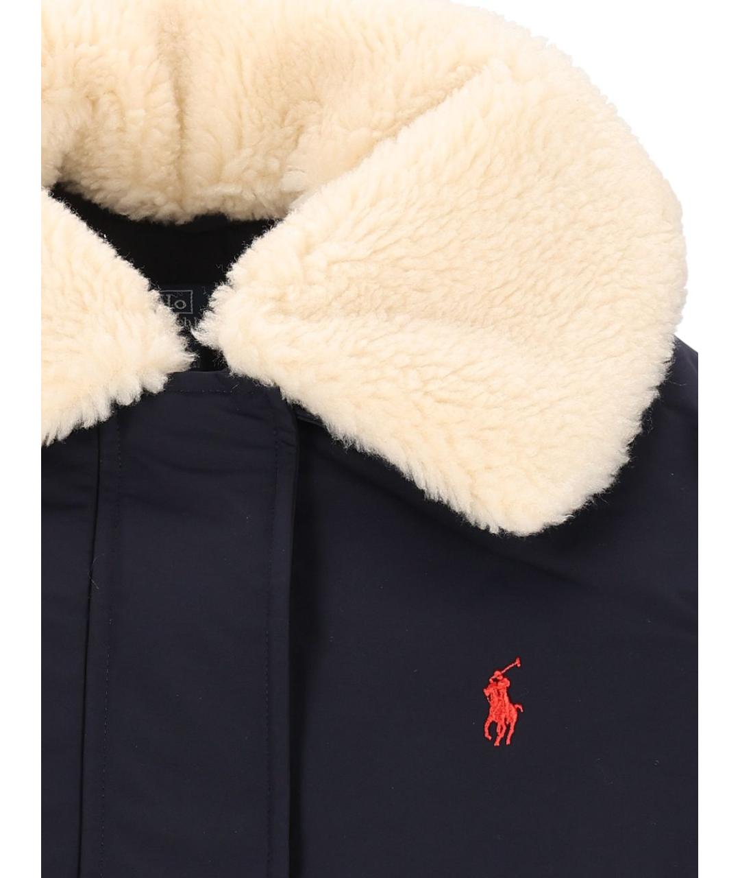 POLO RALPH LAUREN Синий полиэстеровый пуховик, фото 3