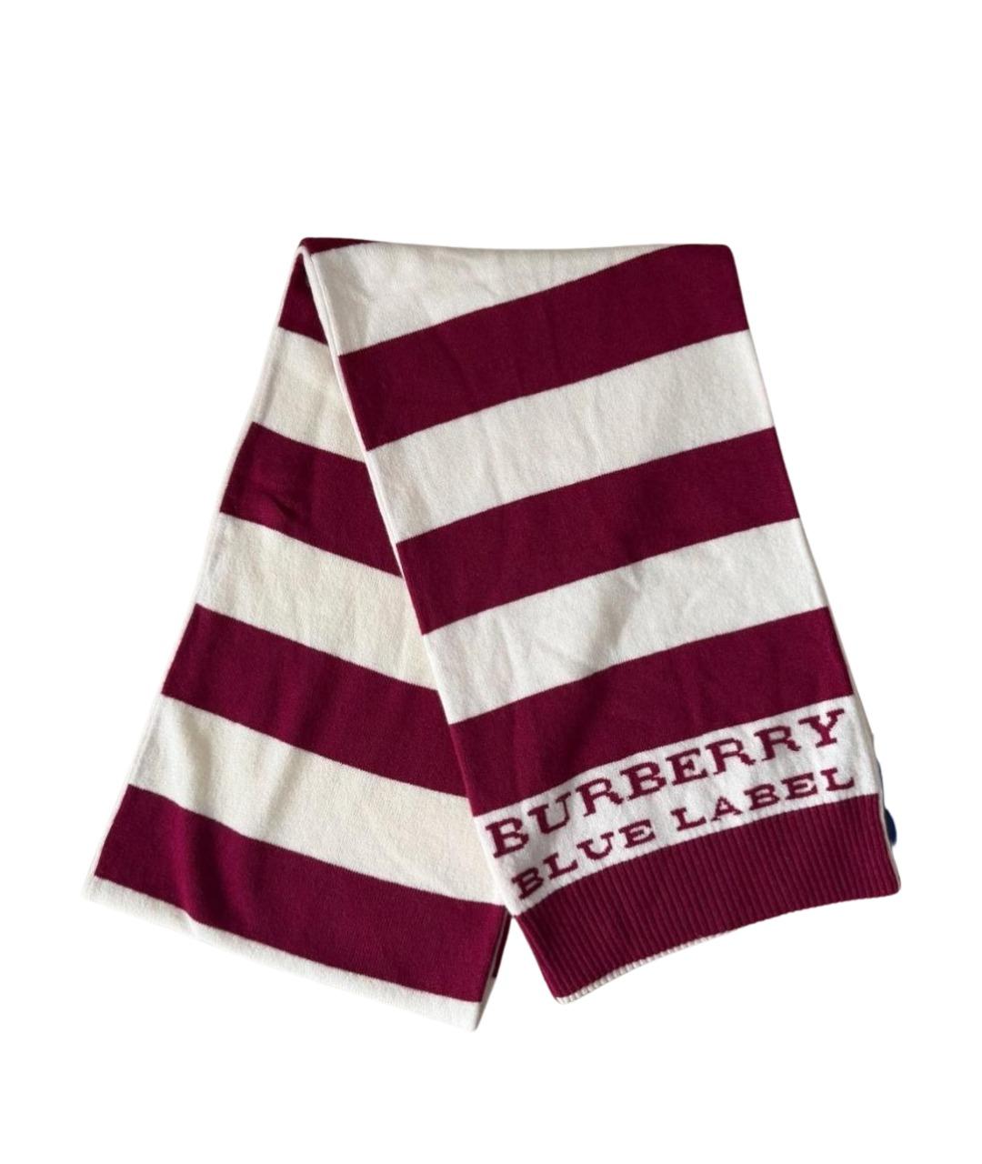 BURBERRY Красный шерстяной шарф, фото 1