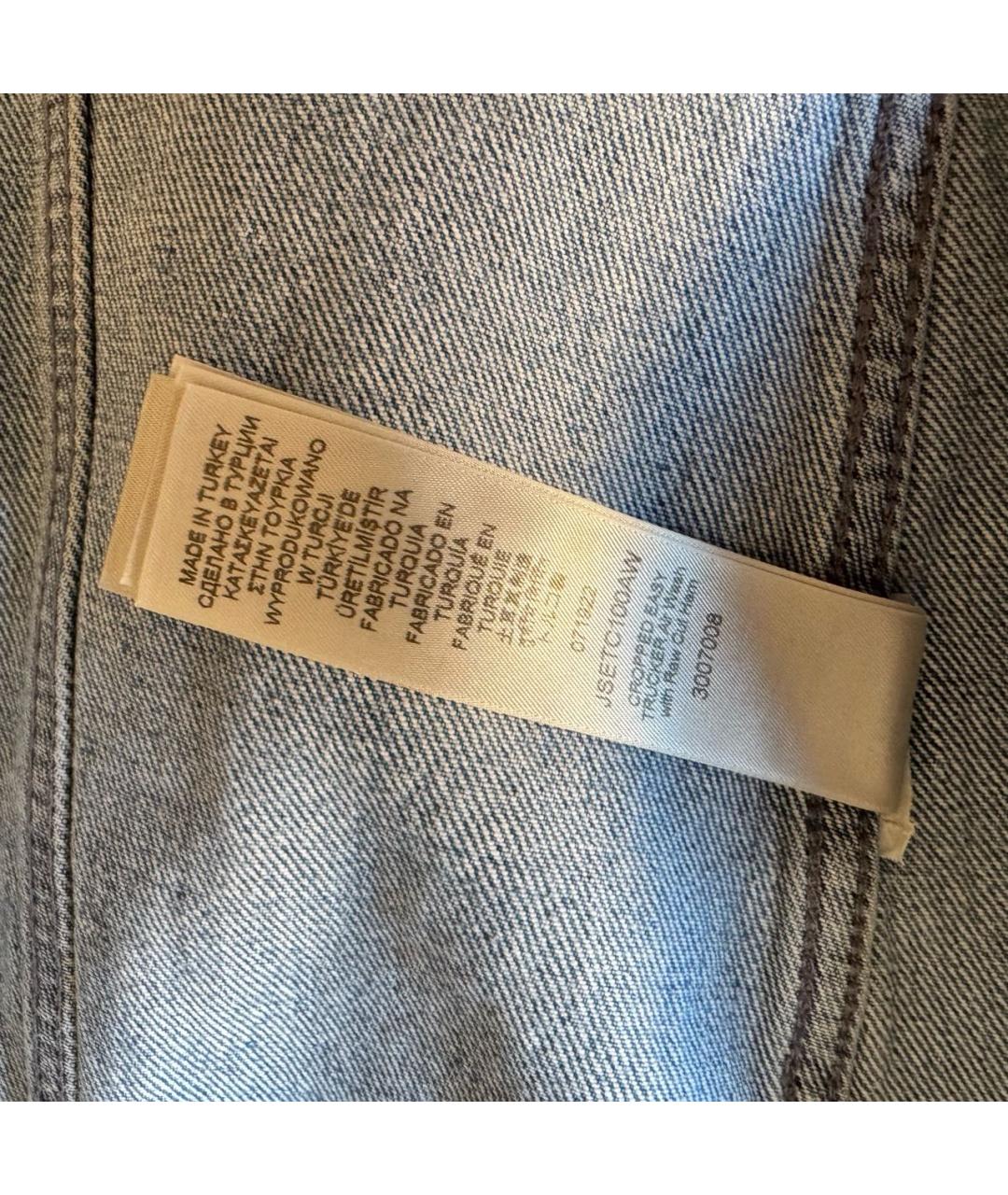 7 FOR ALL MANKIND Голубая хлопковая куртка, фото 4