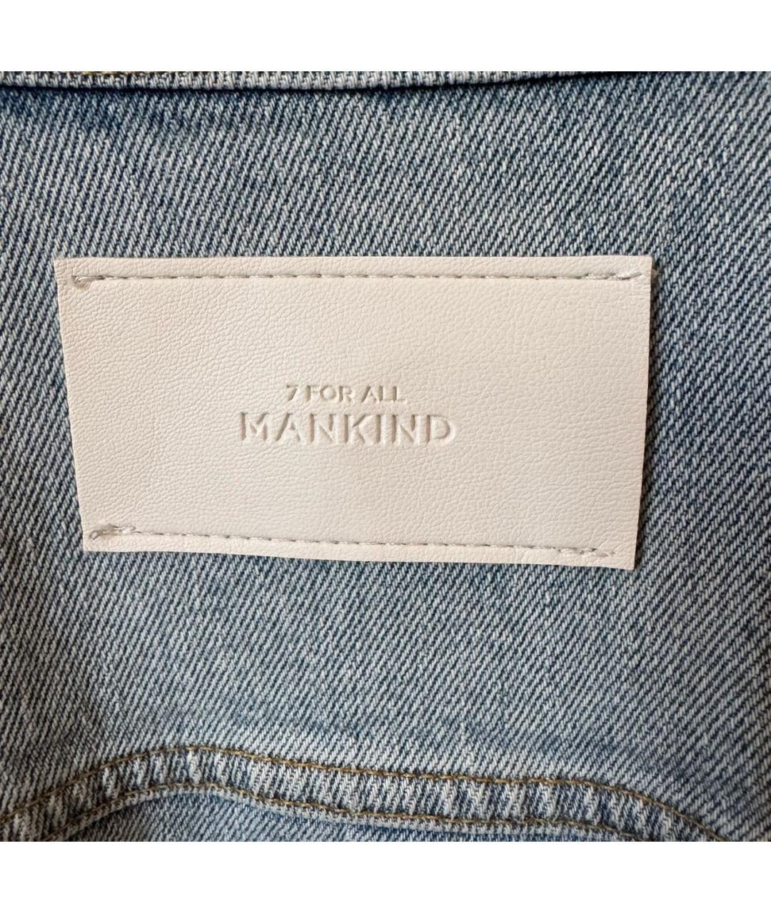 7 FOR ALL MANKIND Голубая хлопковая куртка, фото 5