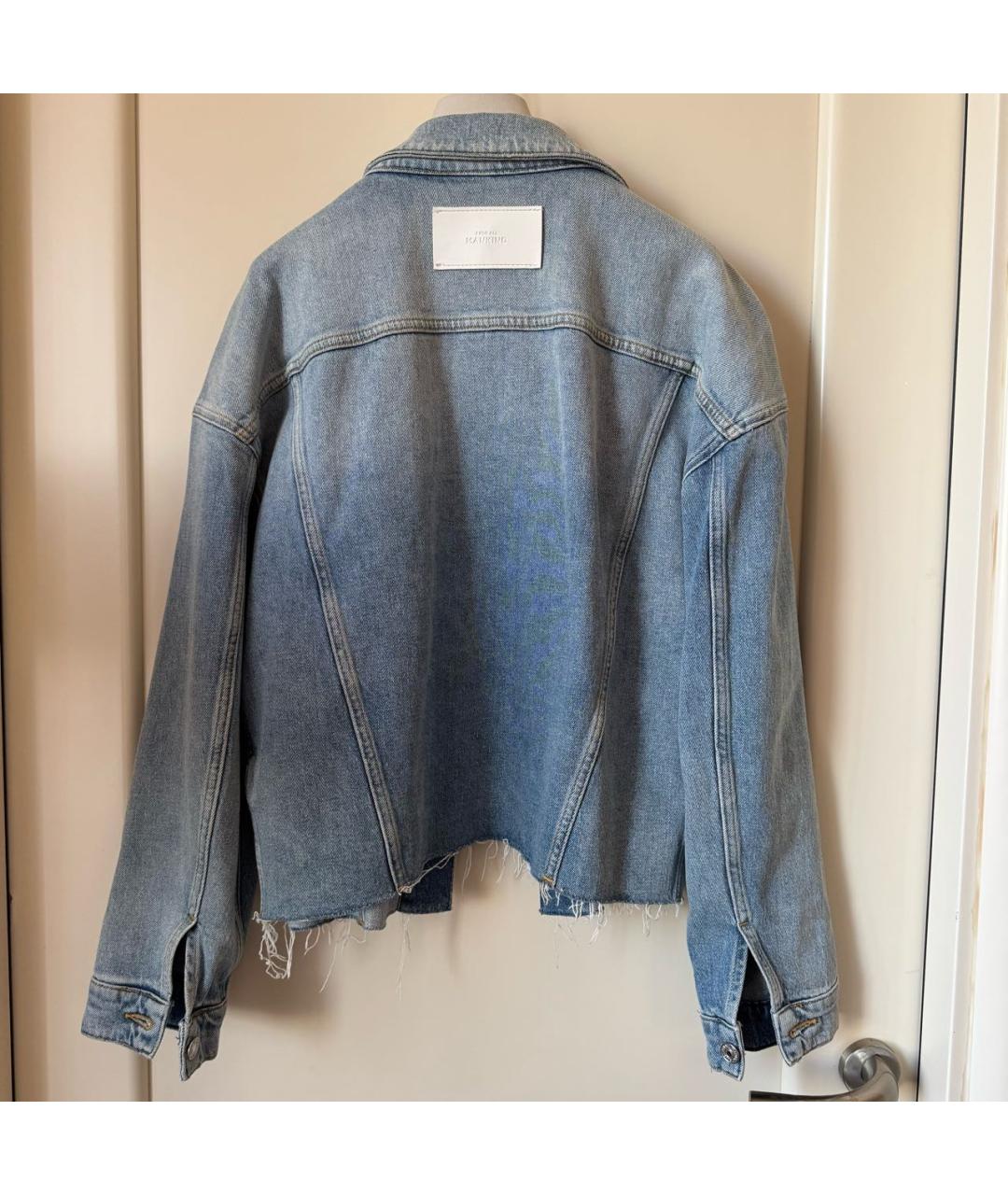 7 FOR ALL MANKIND Голубая хлопковая куртка, фото 2