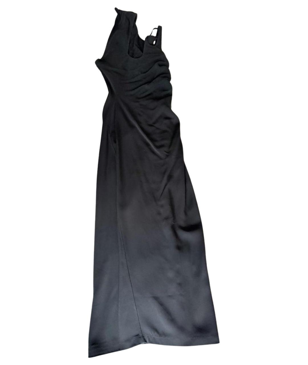 MUGLER Черное вискозное коктейльное платье, фото 1