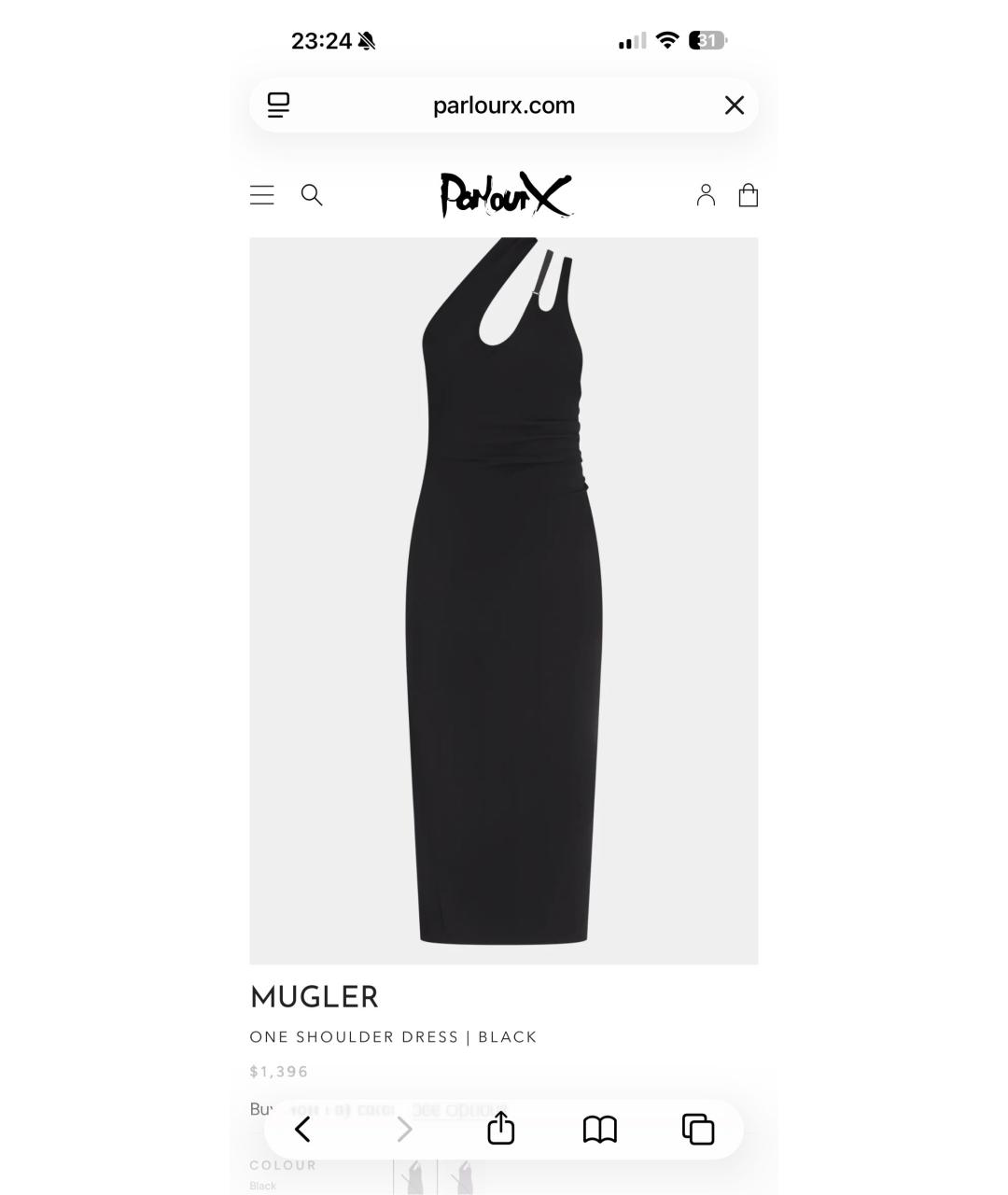 MUGLER Черное вискозное коктейльное платье, фото 7