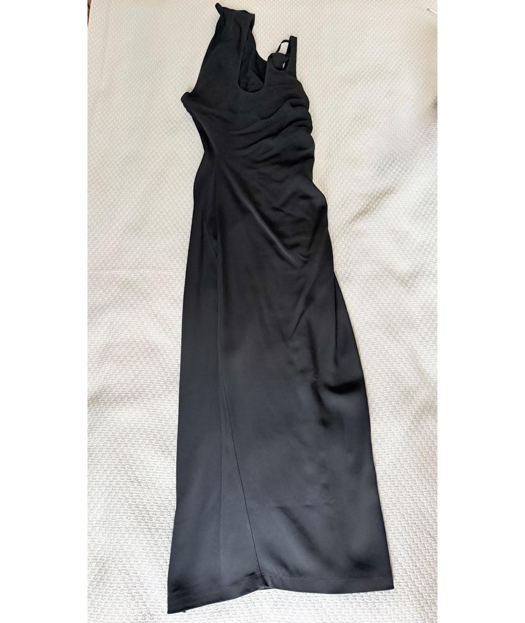 MUGLER Черное вискозное коктейльное платье, фото 2