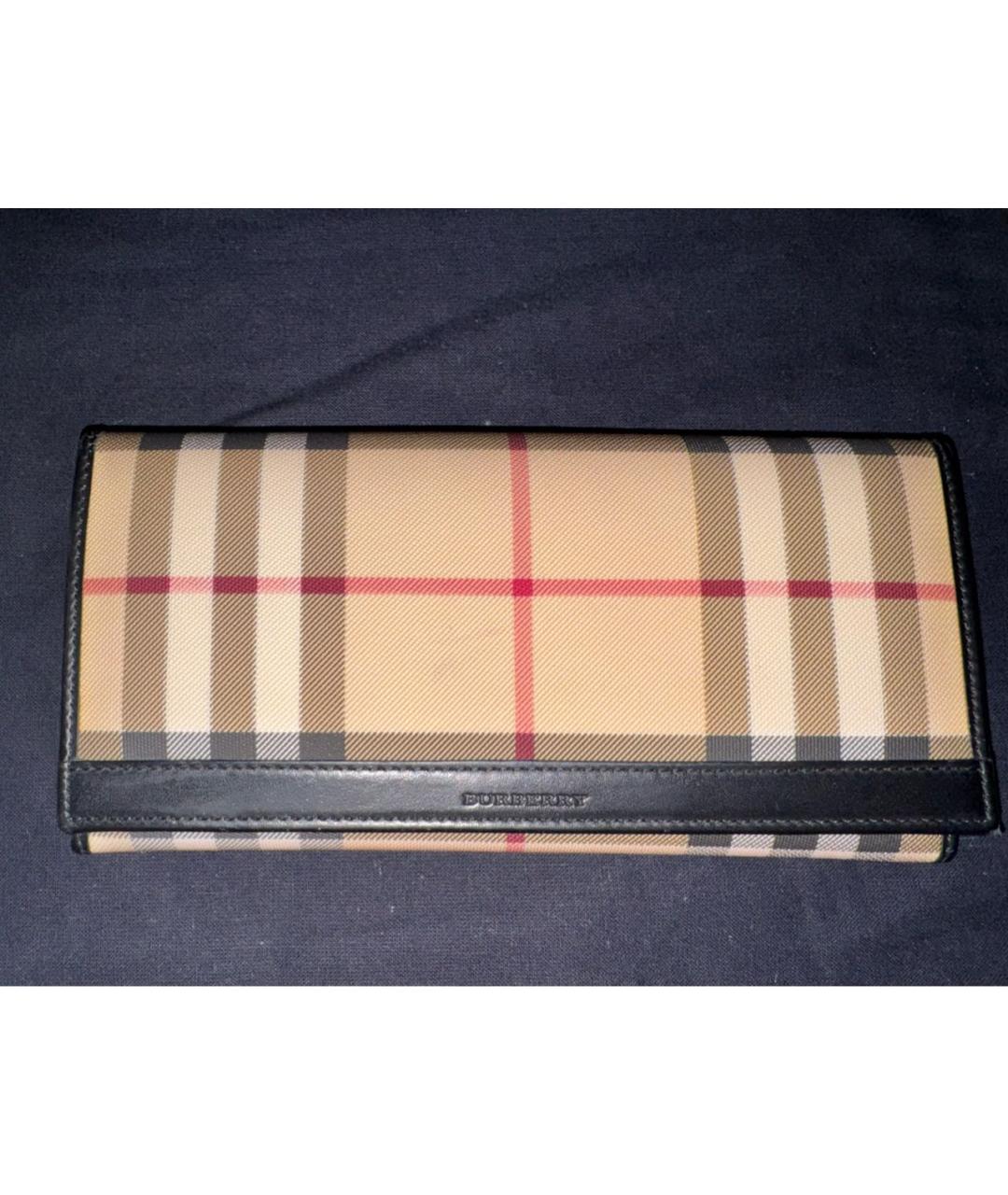 BURBERRY Черный кожаный кошелек, фото 2