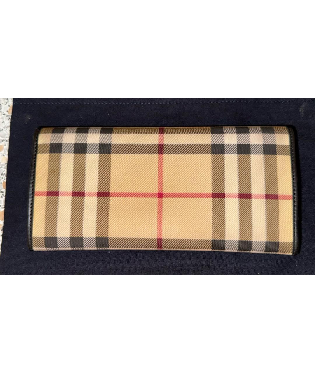 BURBERRY Черный кожаный кошелек, фото 3