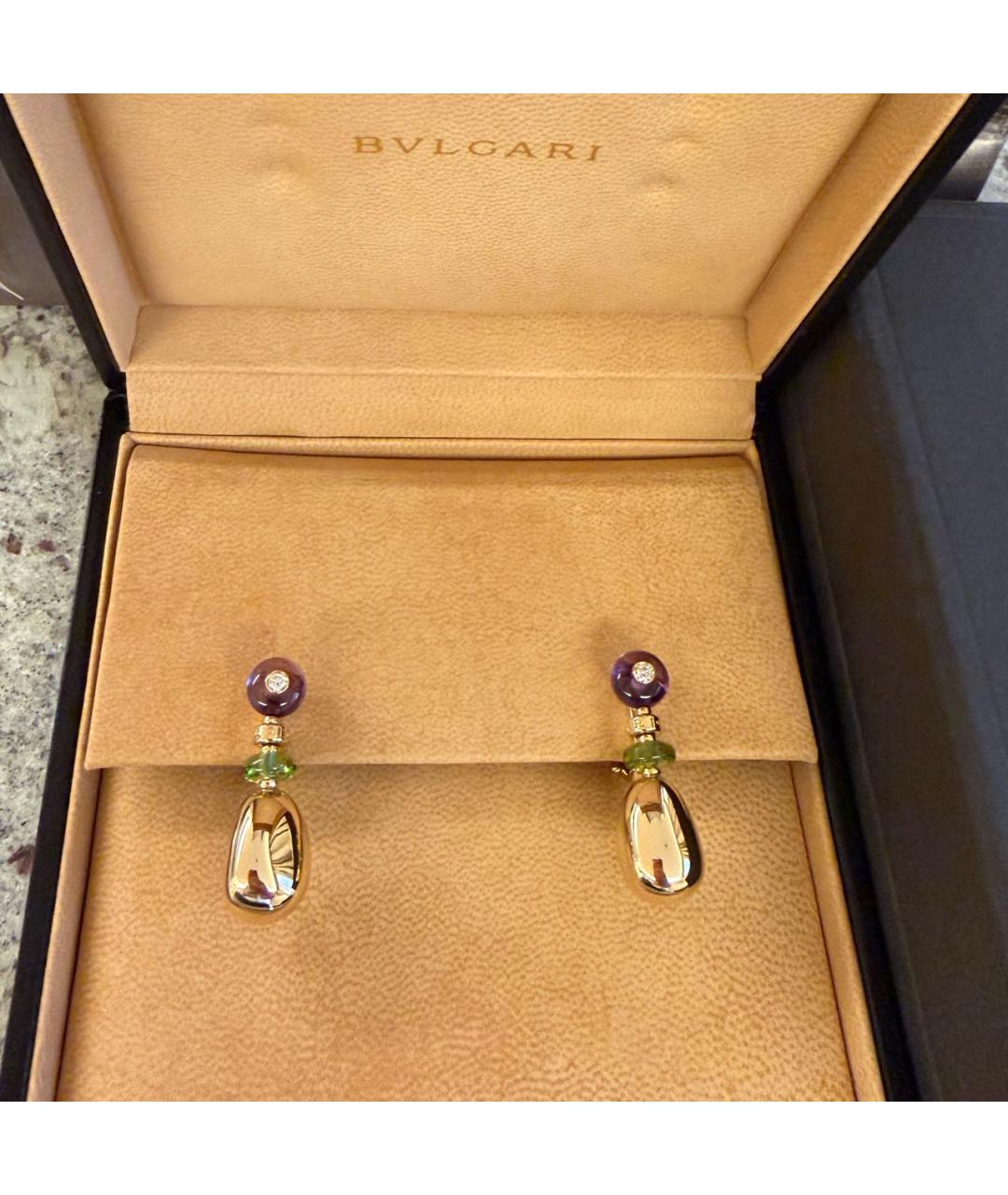 BVLGARI Золотые серьги из желтого золота, фото 9