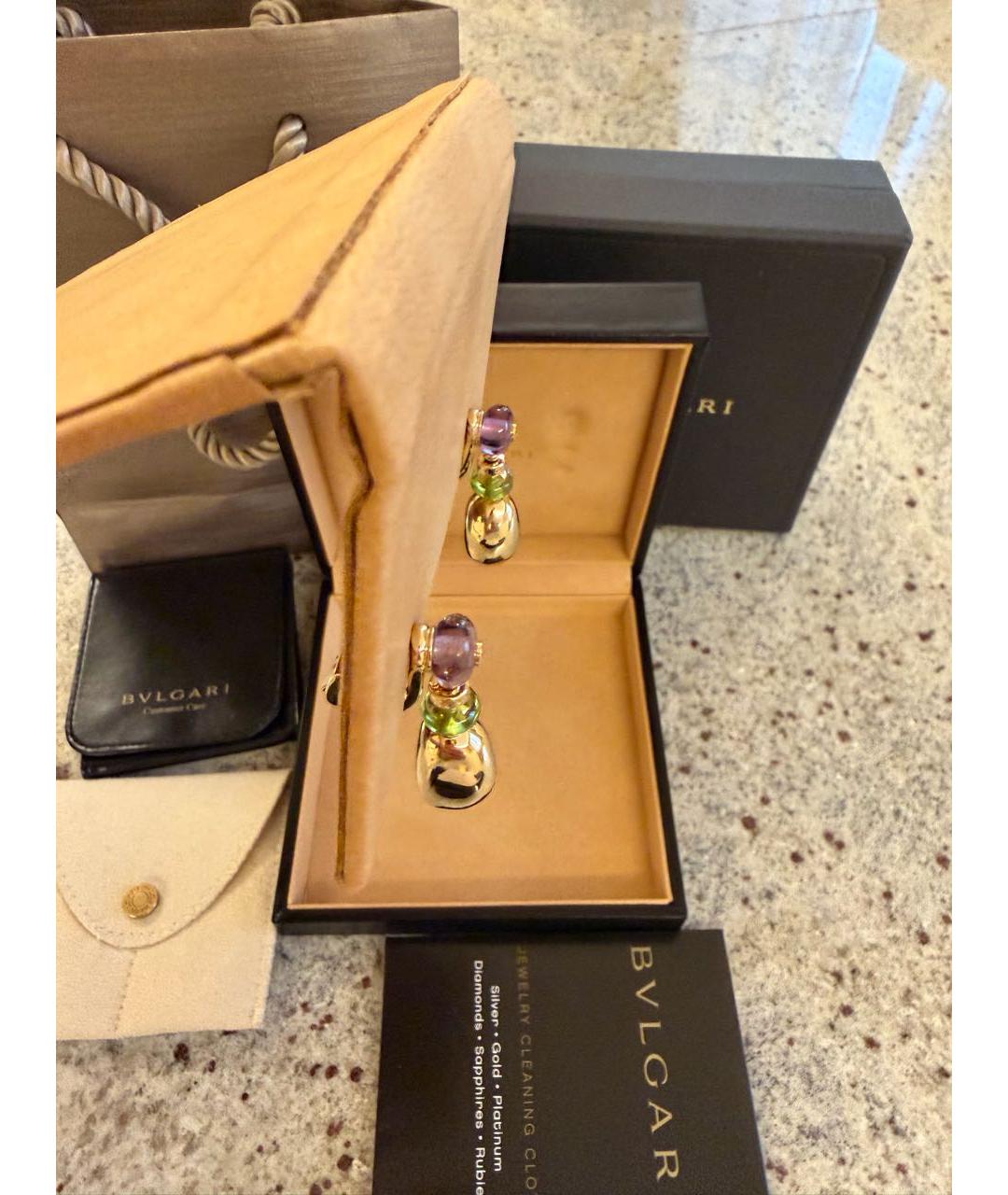 BVLGARI Золотые серьги из желтого золота, фото 6